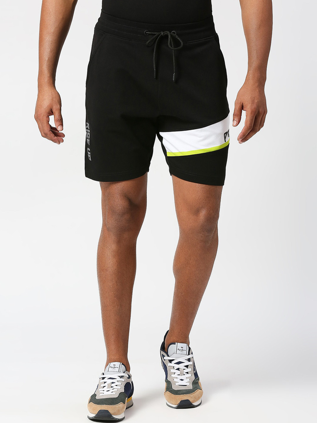 

Pepe Jeans Men Mid-Rise Sports Shorts, Black