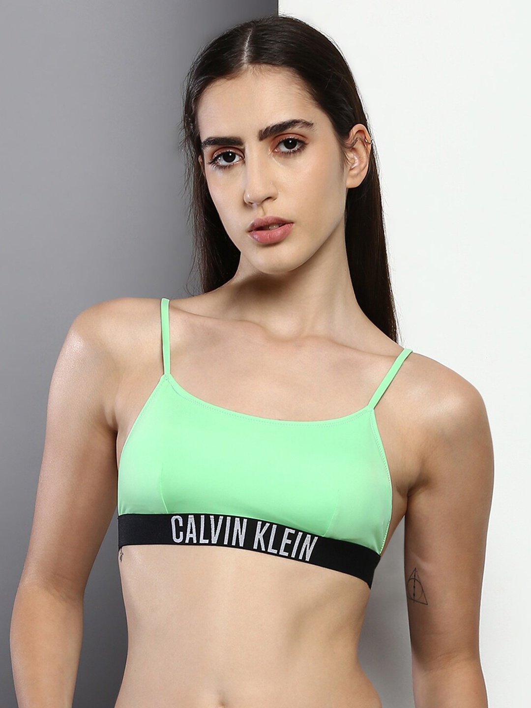 

Calvin Klein Underwear Lightly Padded Bralette Bra, Green