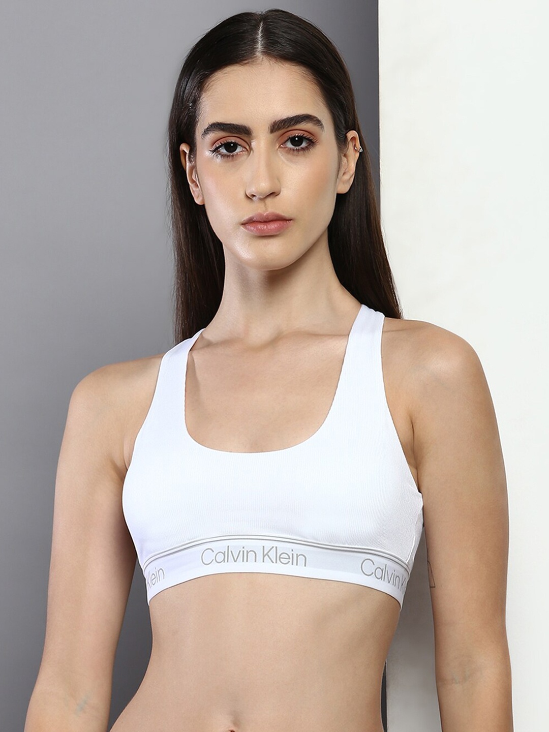 

Calvin Klein Underwear Non Padded Seamless Racer Back Bra, White