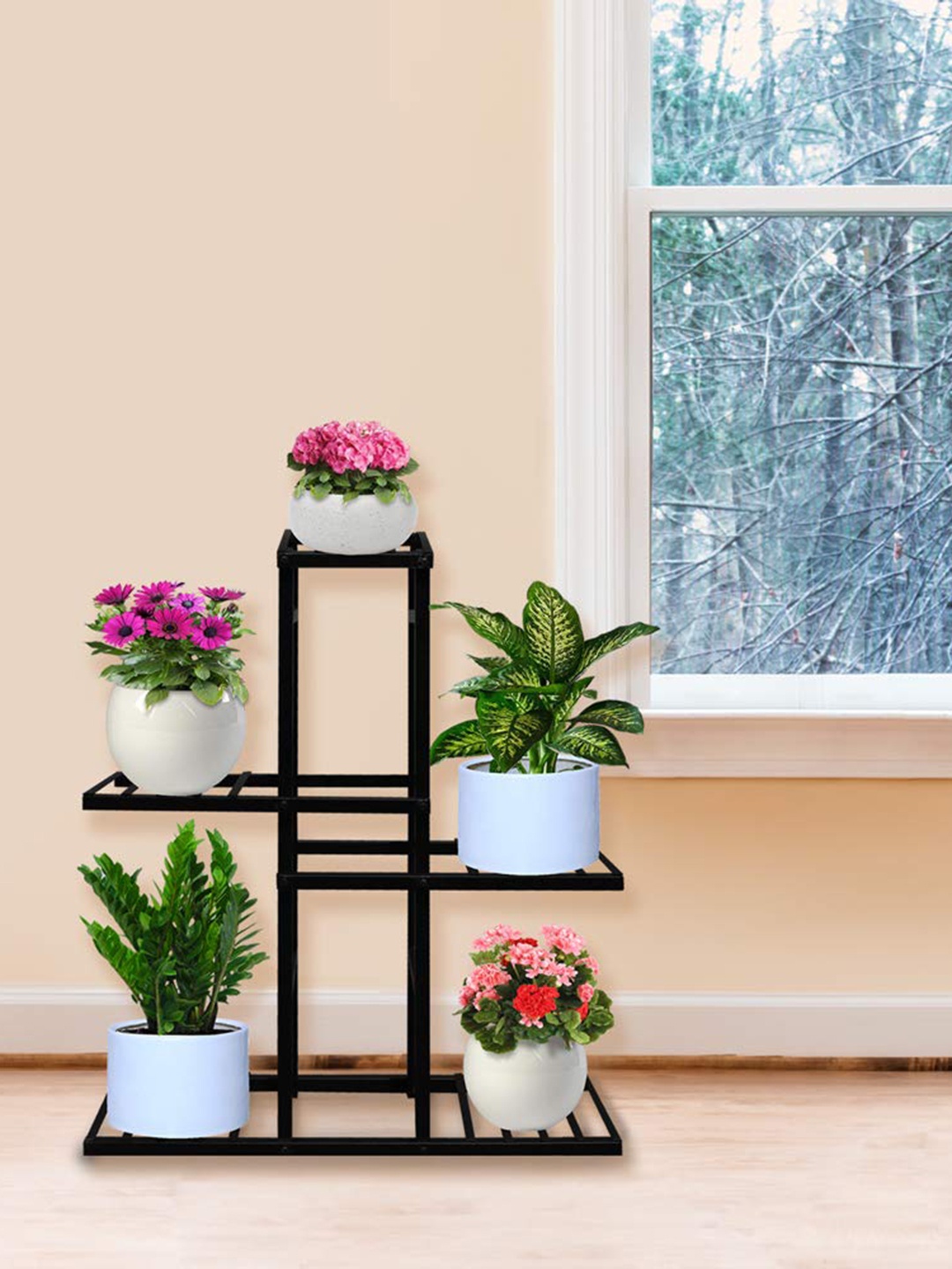 

TRUSTBASKET Tulip Black Planter Stand for Plant