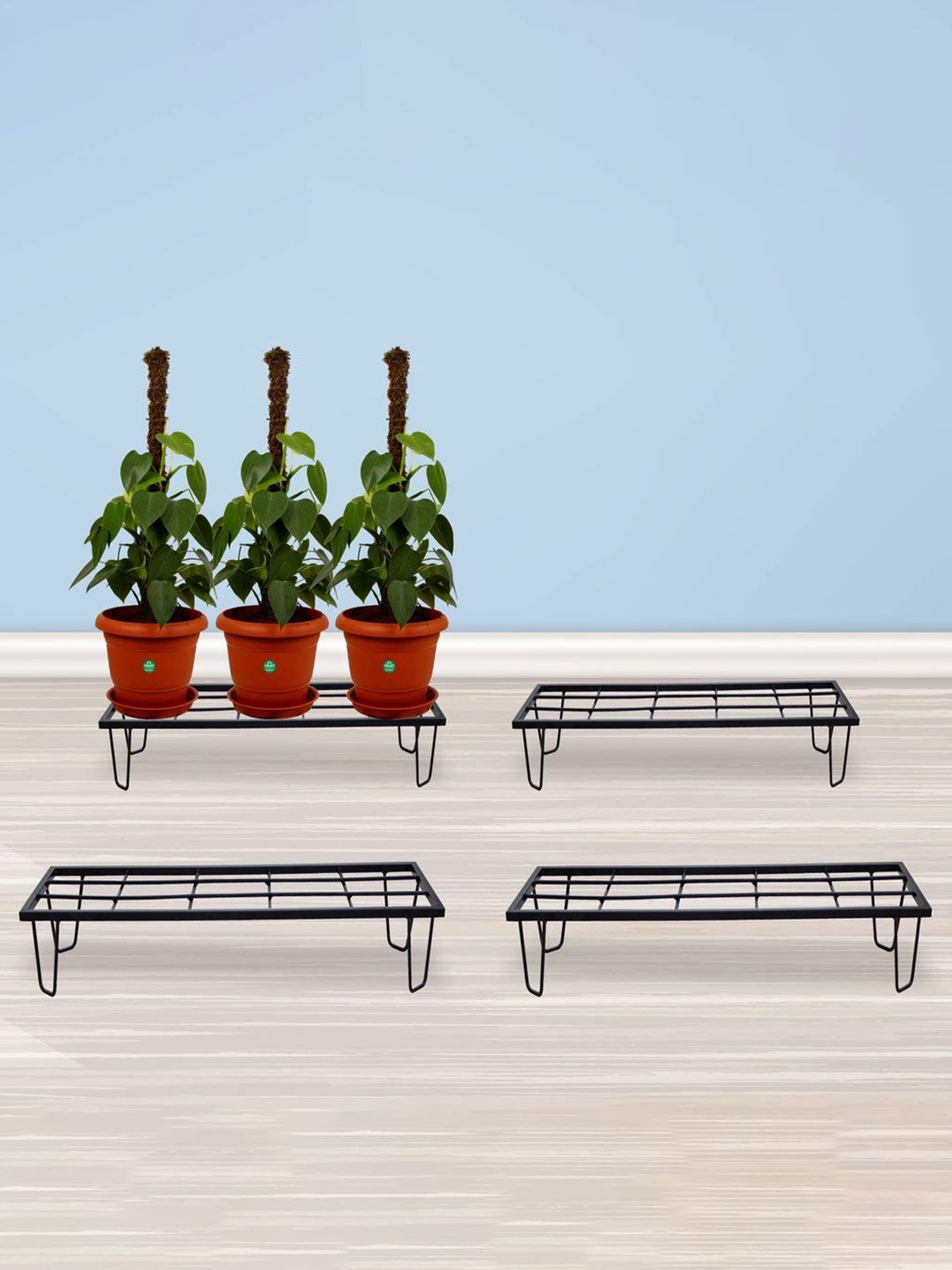

TRUSTBASKET Lantana 4-Pcs Black Planter Stand