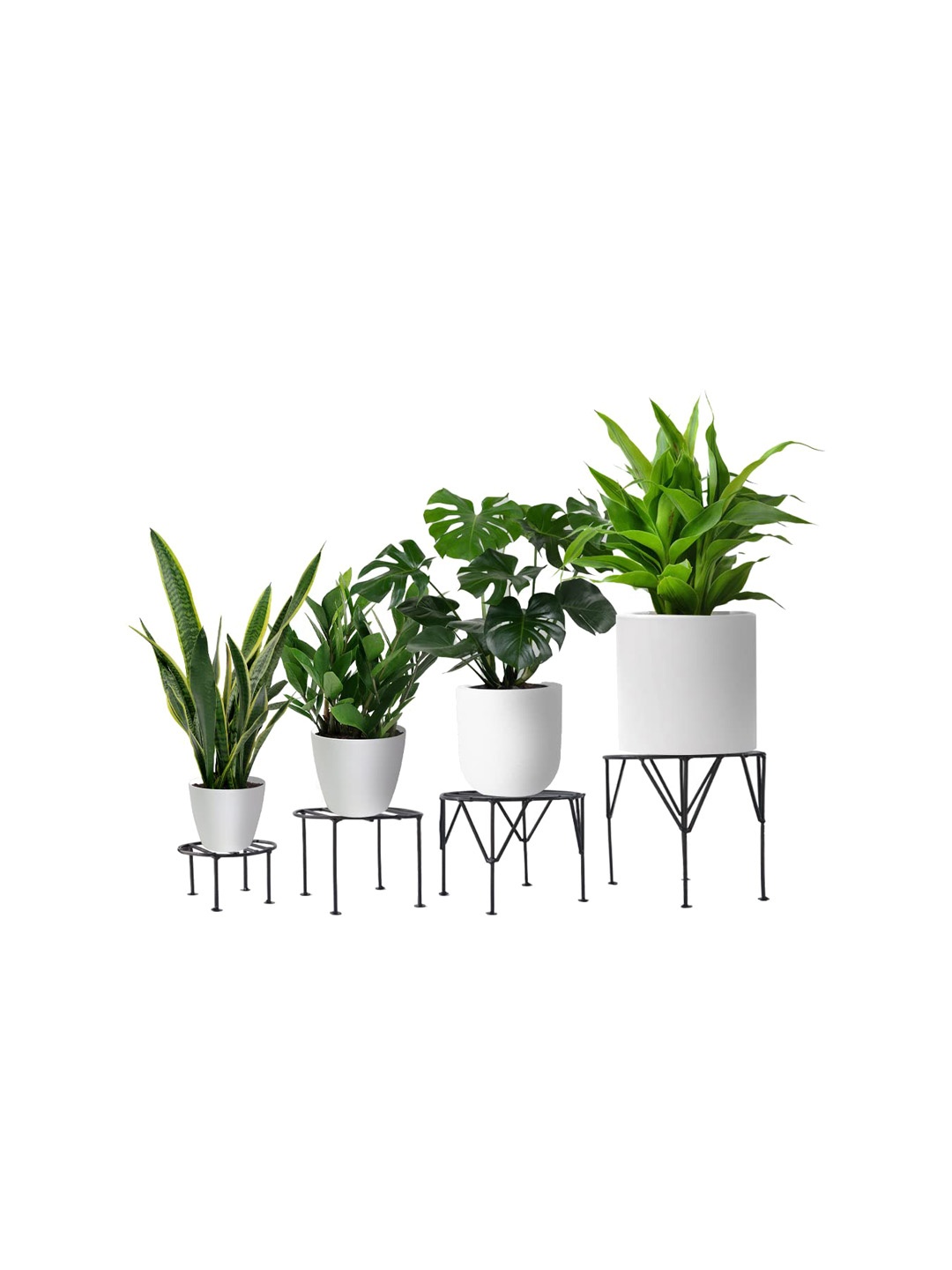 

TRUSTBASKET Iris 4-Pcs Black Planter Stand