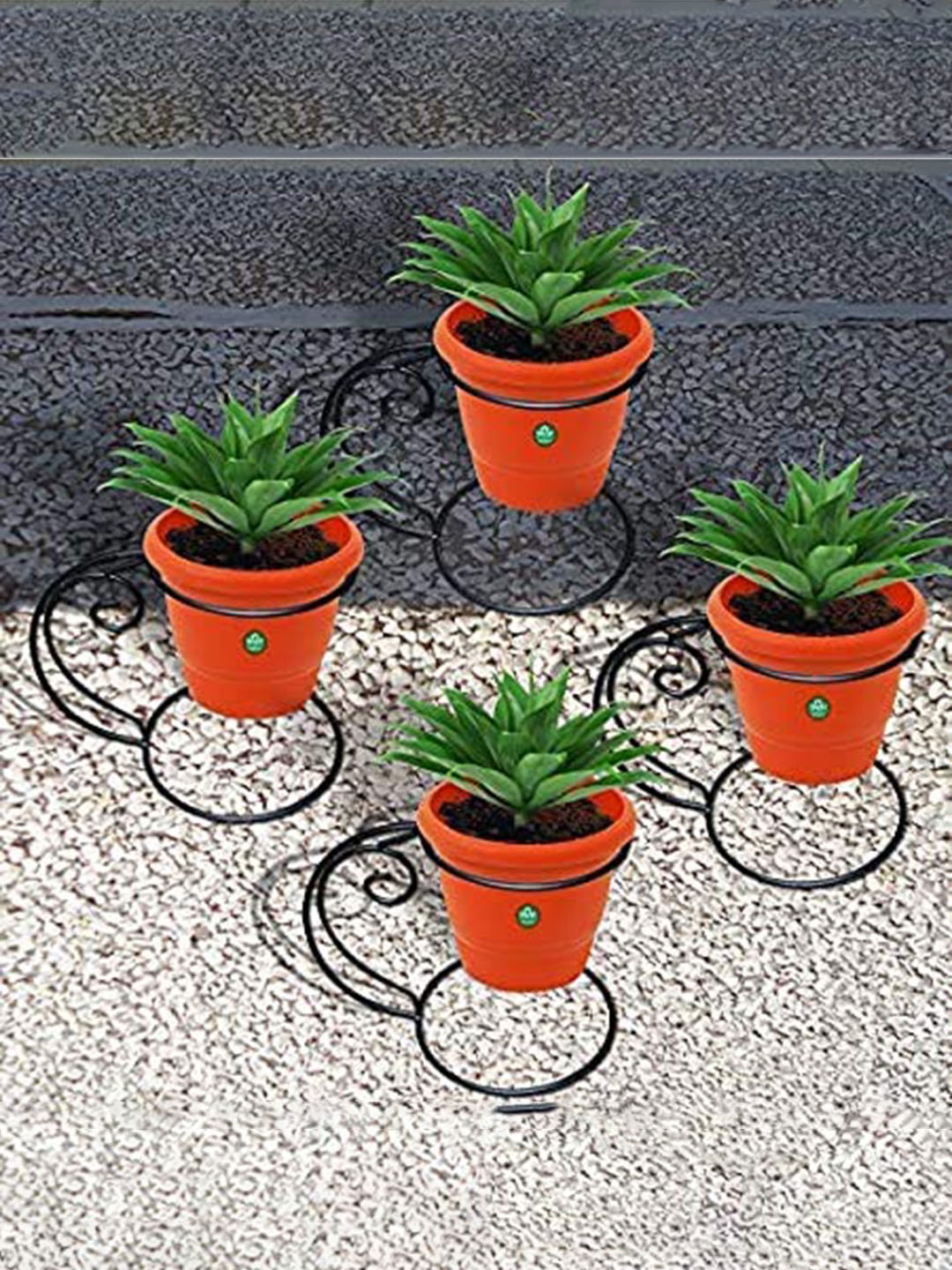 

TRUSTBASKET 4 Pcs Black Over Head Planter Stands