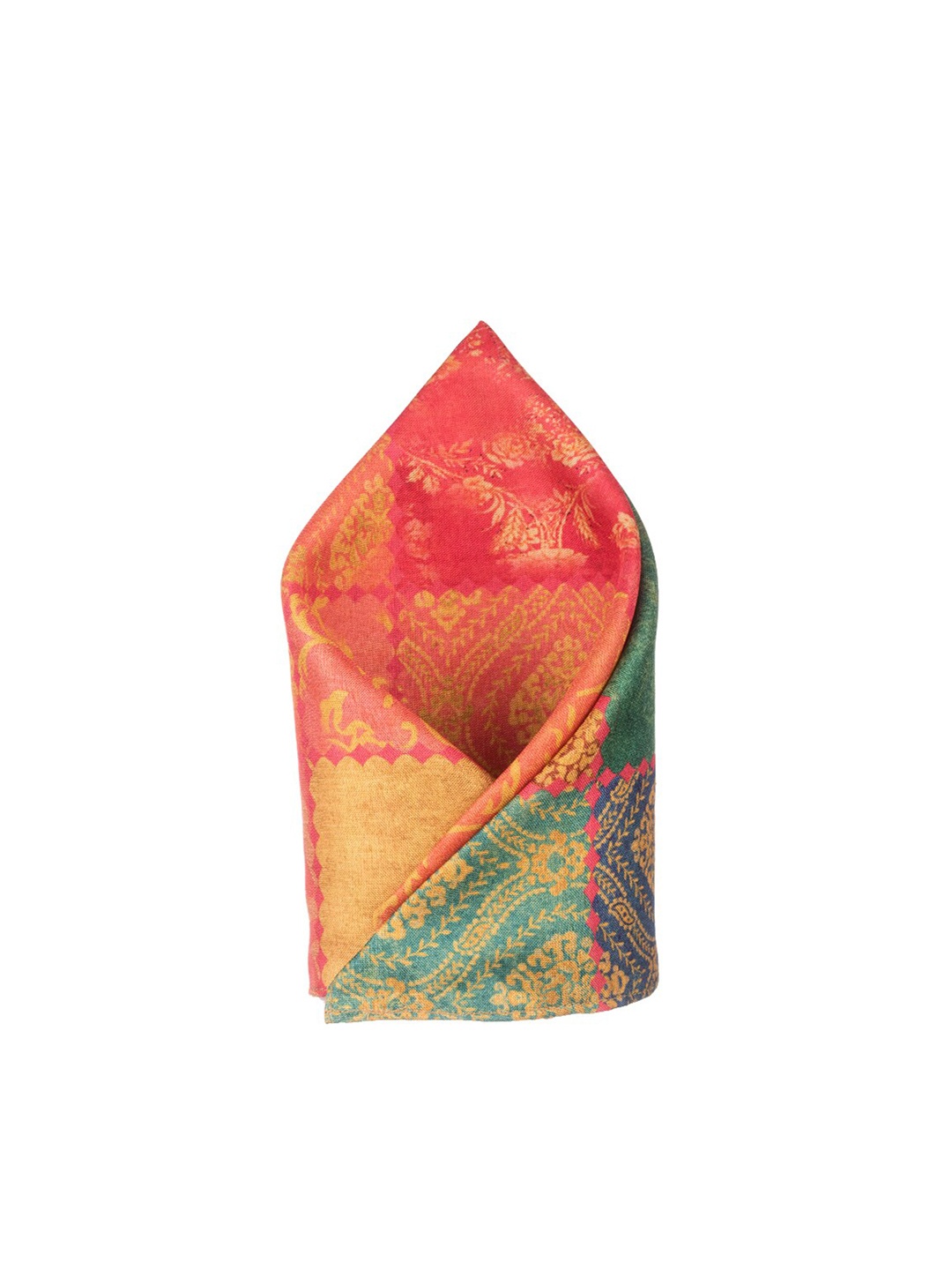 

The Tie Hub Men Printed Pocket Square, Red