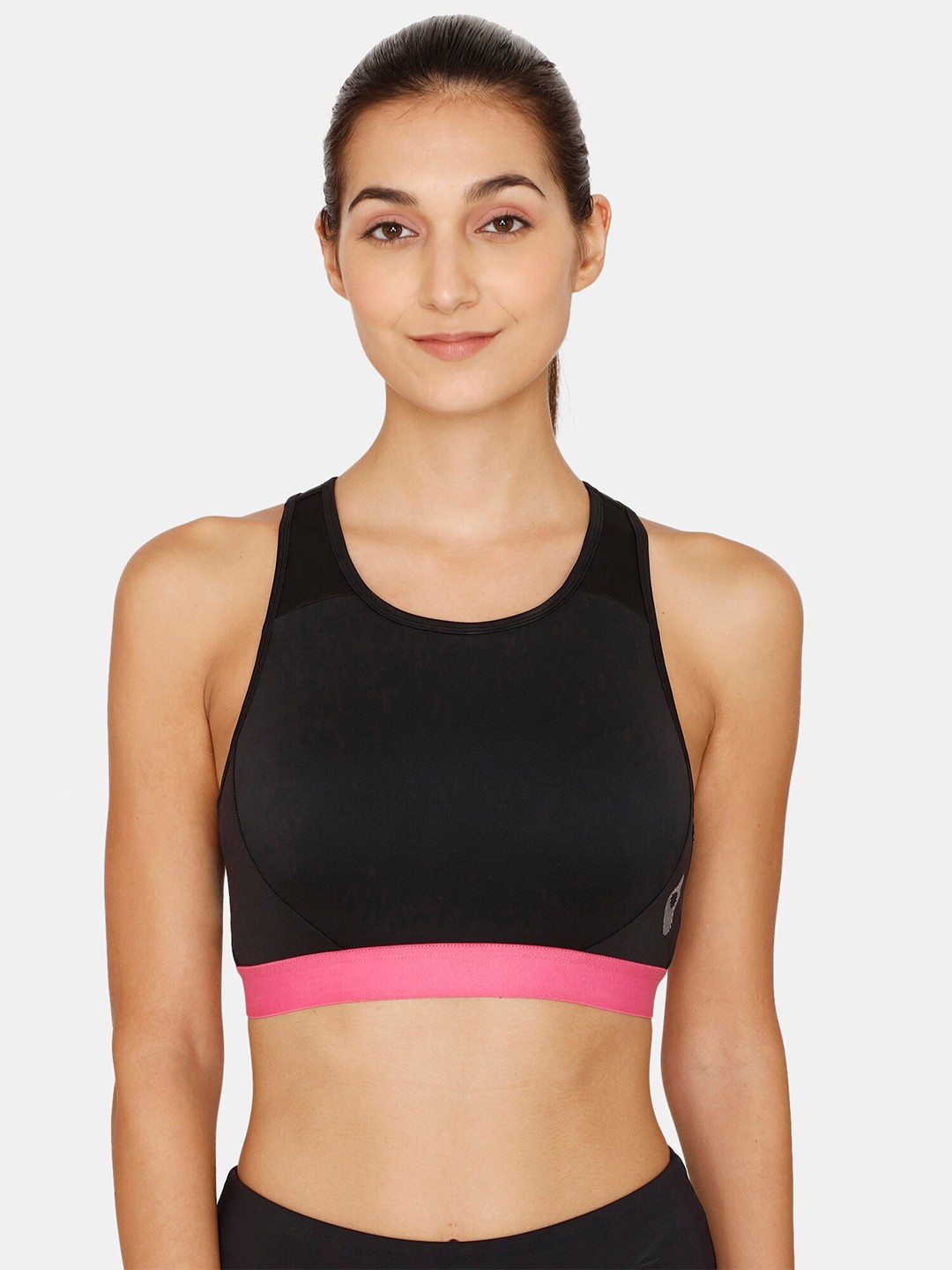 

Zelocity by Zivame Padded Seamless Sports Bra, Black