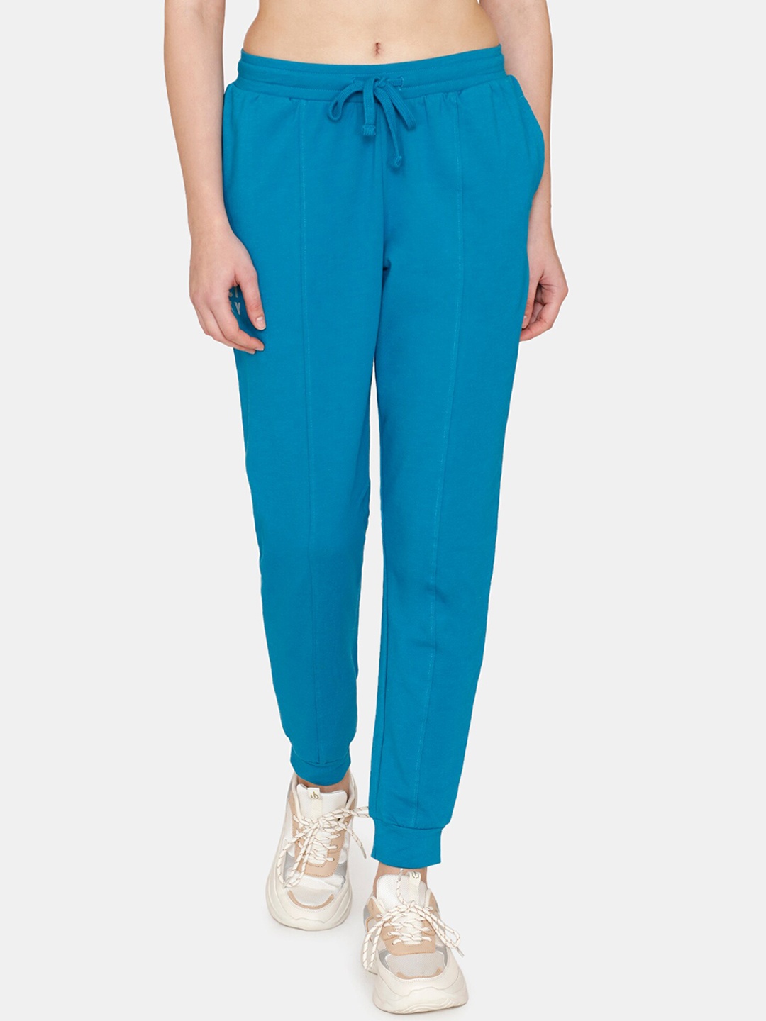 

Zelocity by Zivame Women Mid-Rise Joggers, Blue