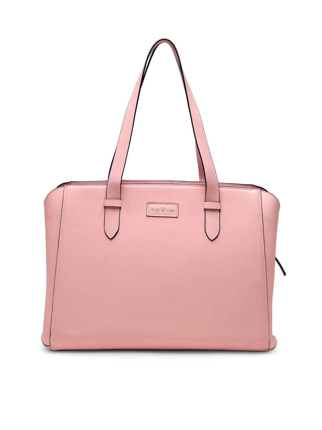 

AQUATAN PU Structured Shoulder Bag with Laptop Sleeve, Pink