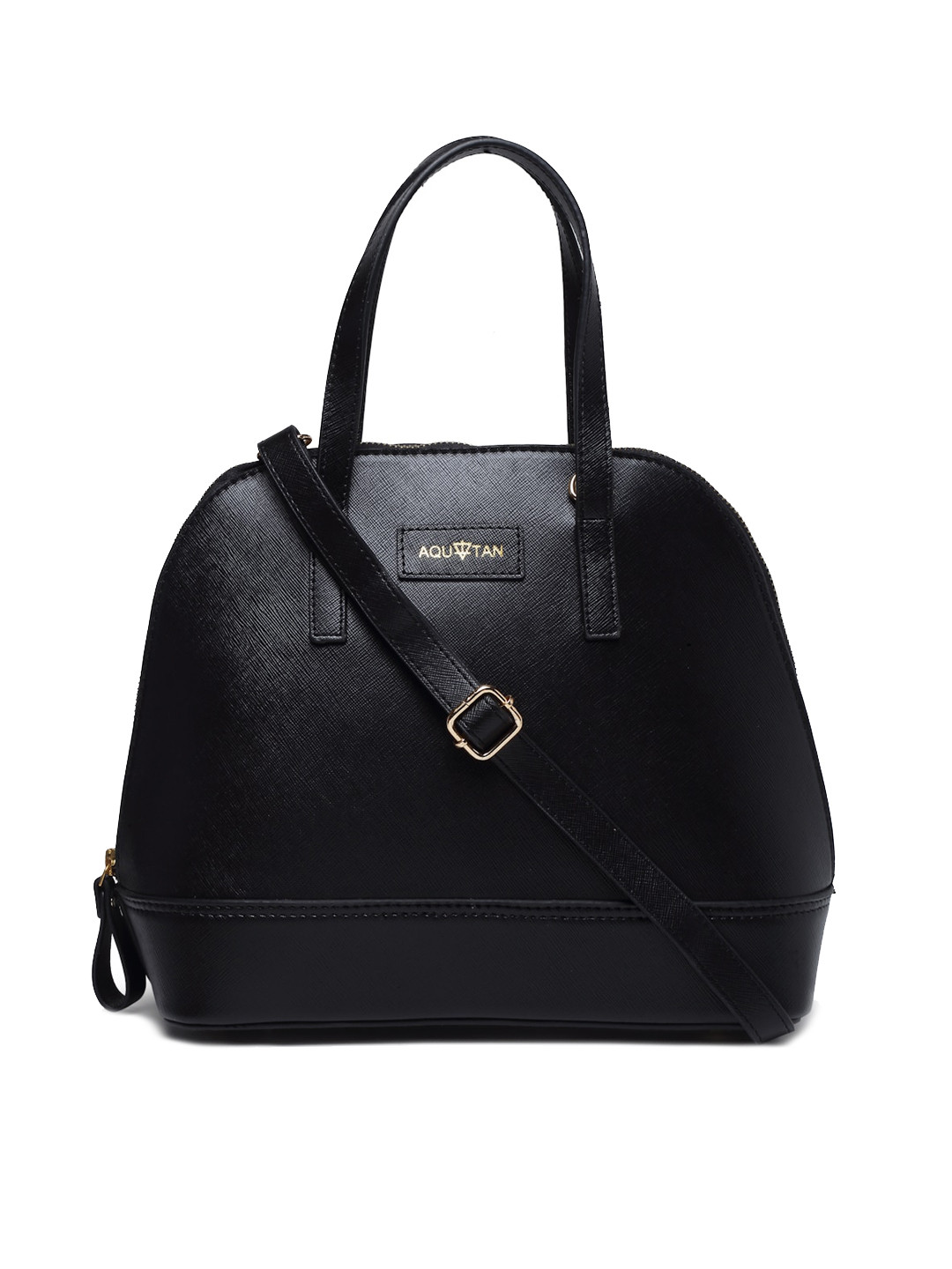 

AQUATAN Detachable Strap Structured Handheld Bag, Black