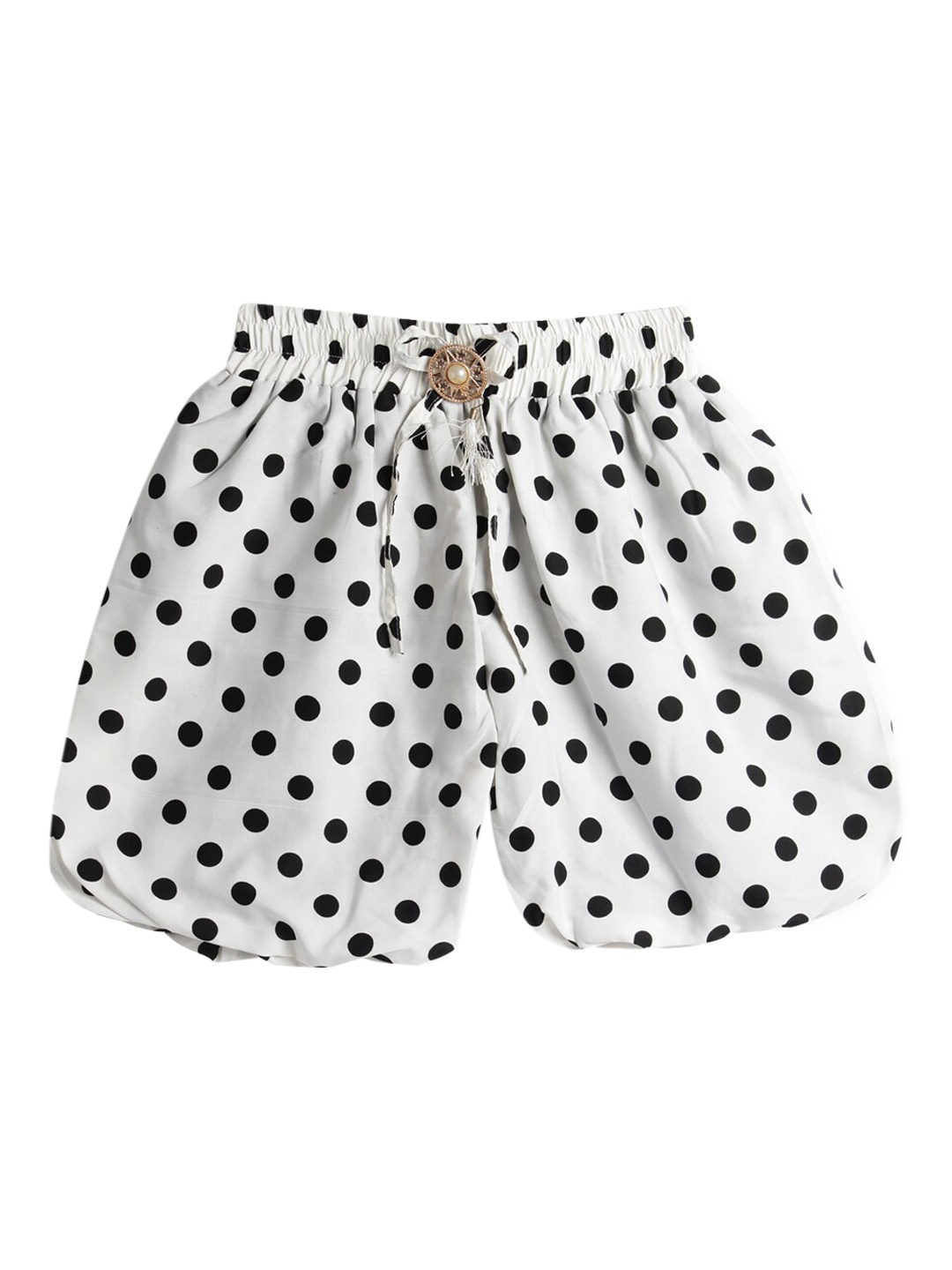 

SWEET ANGEL Girls Printed Loose Fit High-Rise Outdoor Shorts, White