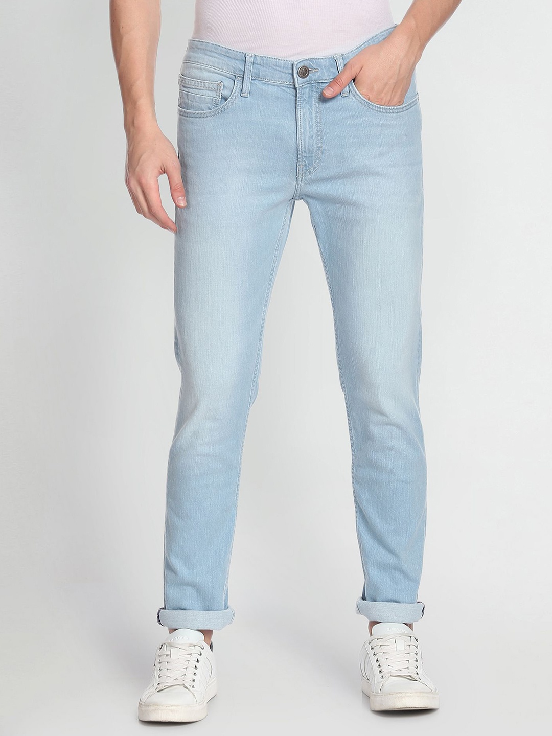 

Arrow Sport Men Slim Fit Light Fade Jeans, Blue
