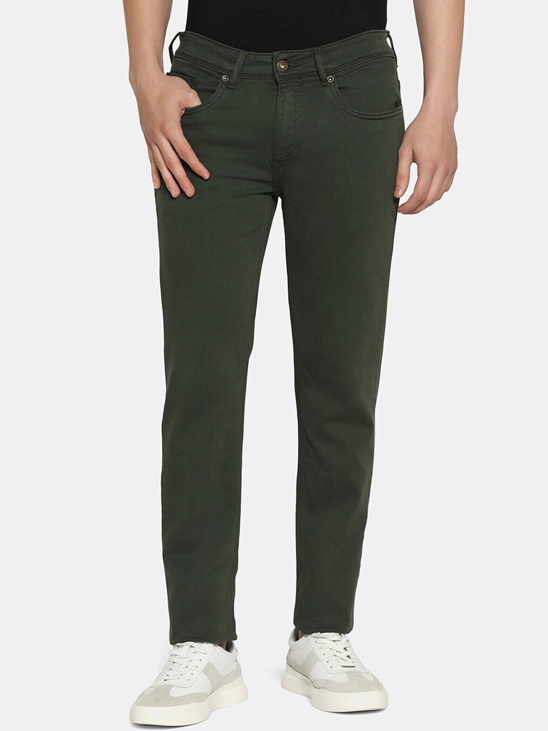 

Blackberrys Men Skinny Fit Low-Rise Stretchable Jeans, Olive