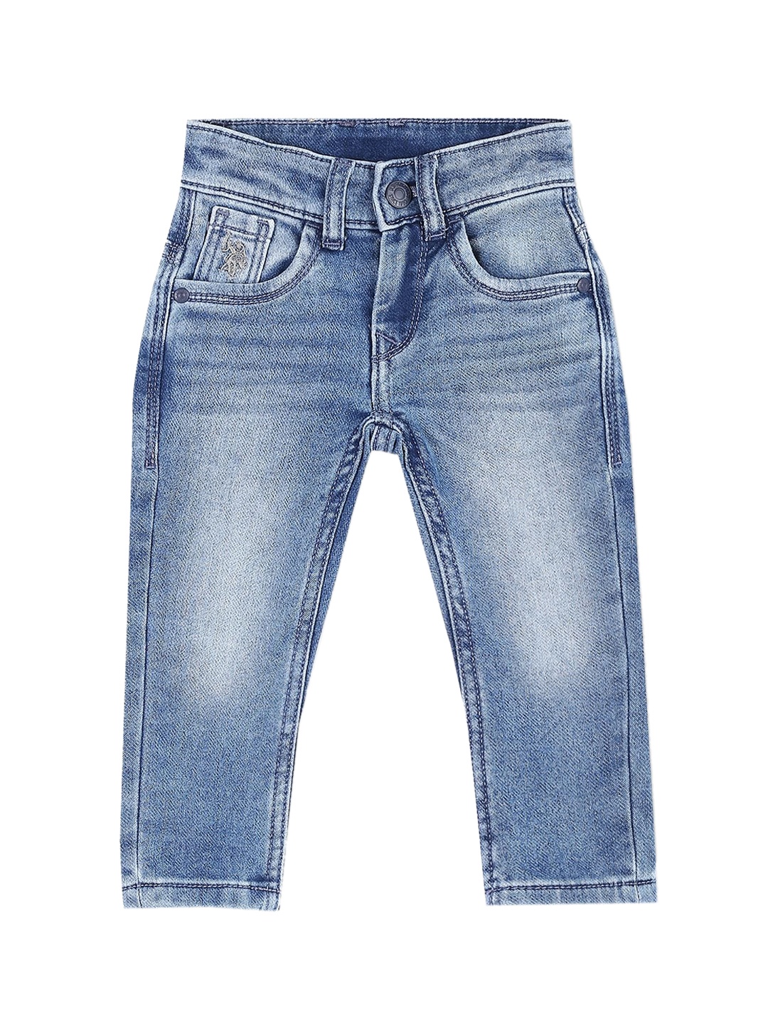 

U.S. Polo Assn. Kids Boys Slim Heavy Fade Stretchable Jeans, Blue