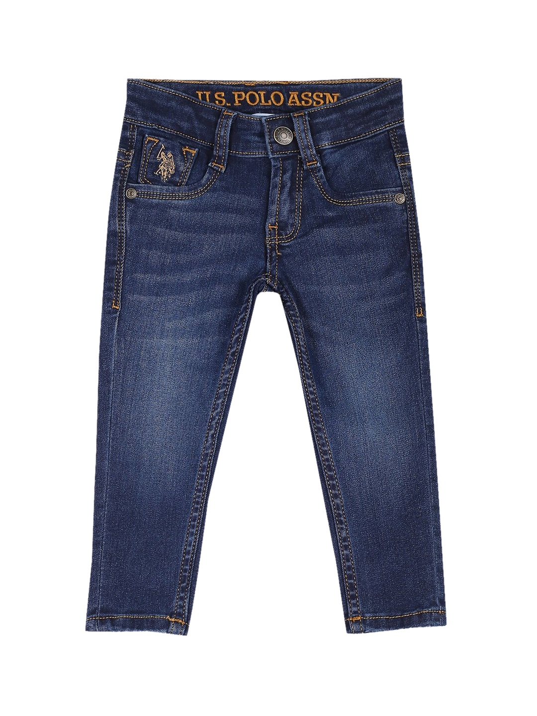 

U S Polo Assn Kids Boys Slim Fit Light Fade Jeans, Blue
