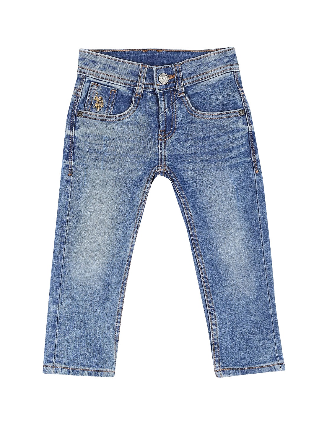 

U.S. Polo Assn. Kids Boys Slim Fit Light Fade Jeans, Blue