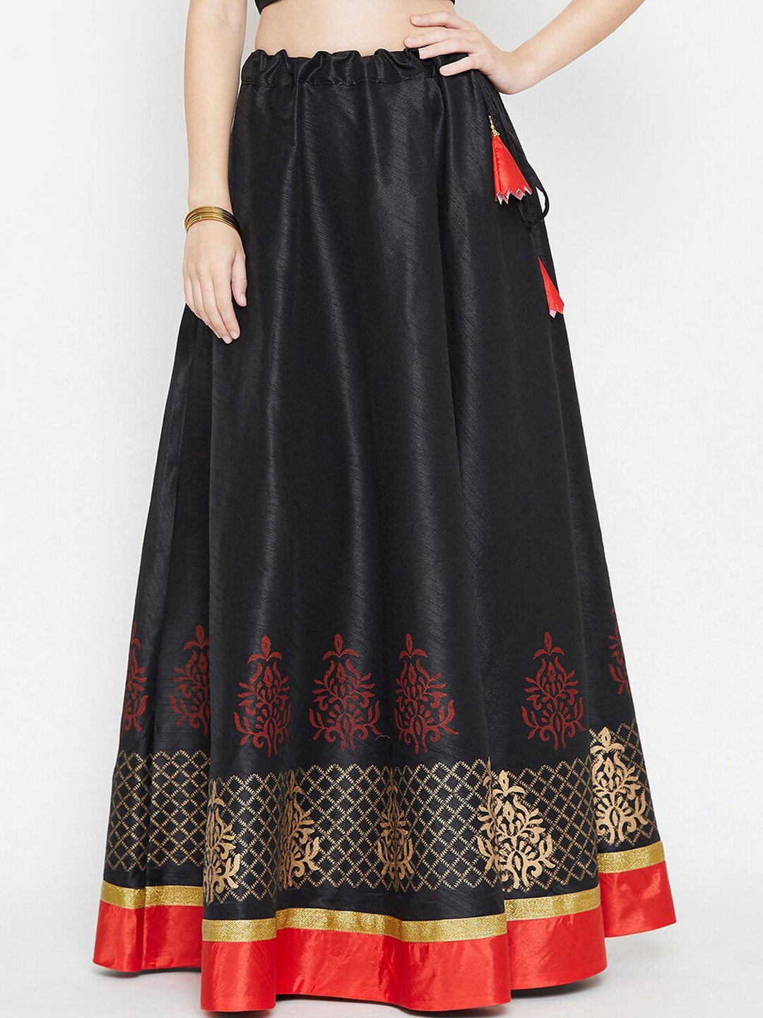 

studio rasa Ethnic Printed Maxi Skirts, Black