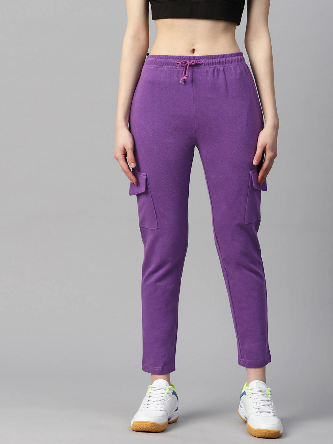

Laabha Solid Track Pants, Purple