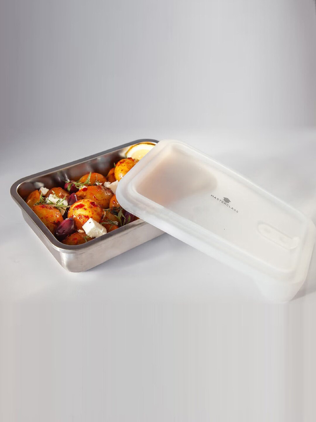 

MasterClass All-in-One Grey Dinner For Two Sized Stainless Steel Dish 1.3 L