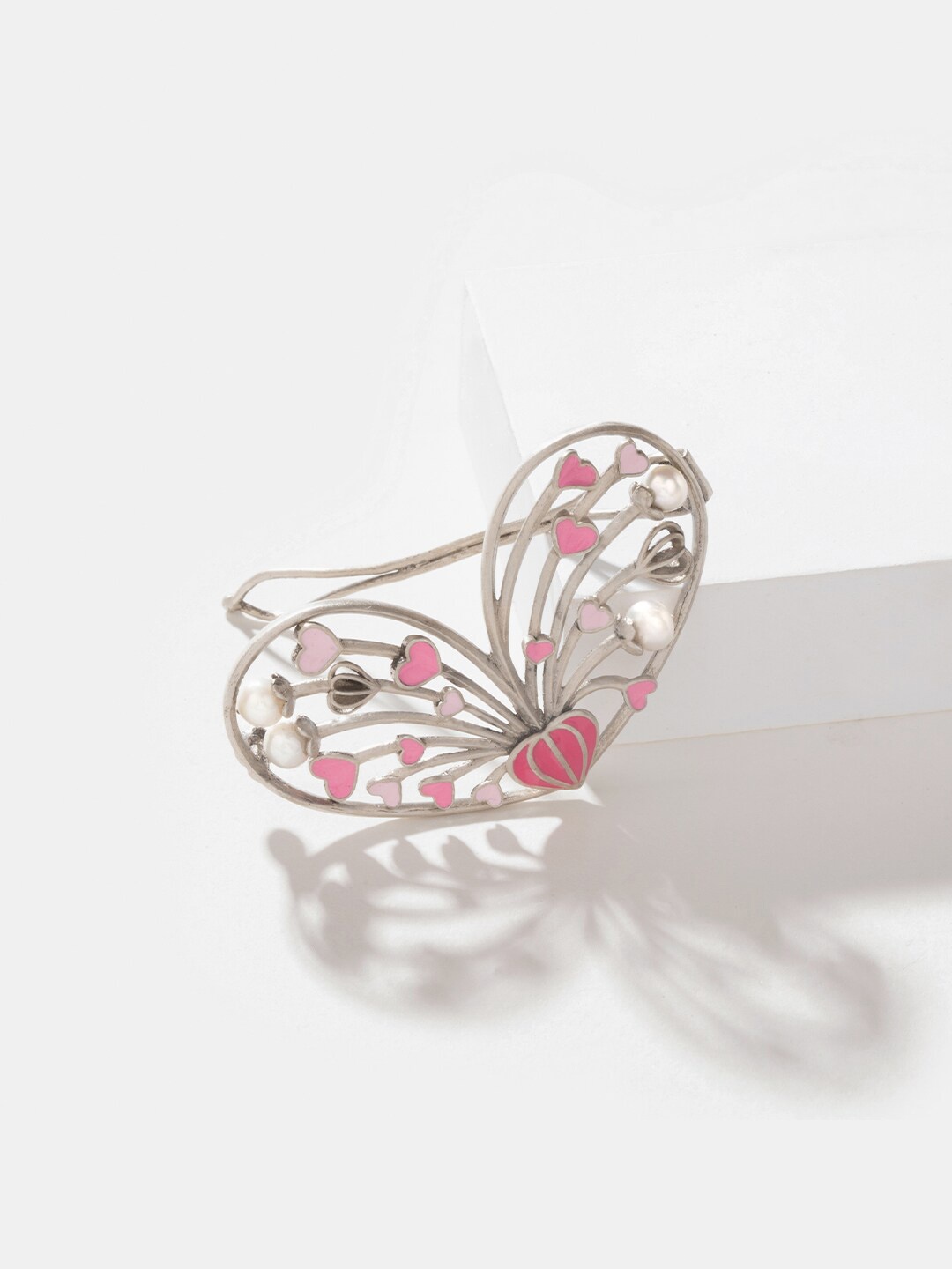 

SHAYA Women Oxidized 925 Silver Heart Hair Accessory Set