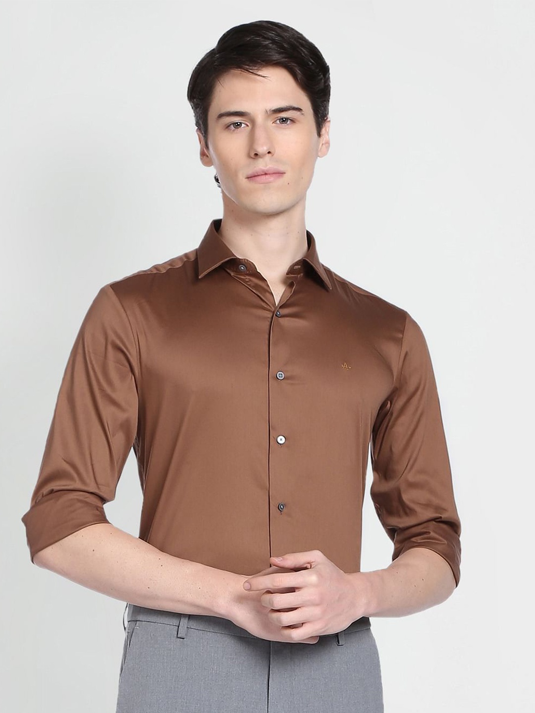 

Arrow New York Skinny Fit Pure Cotton Formal Shirt, Brown