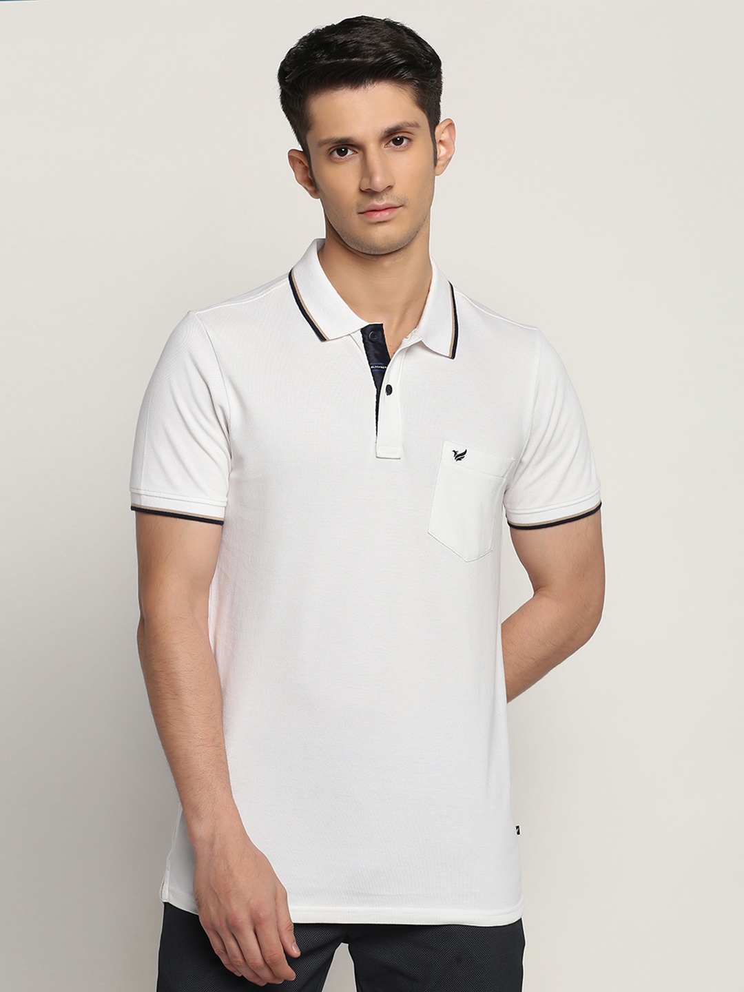

Blackberrys Polo Collar Pure Cotton T-shirt, White