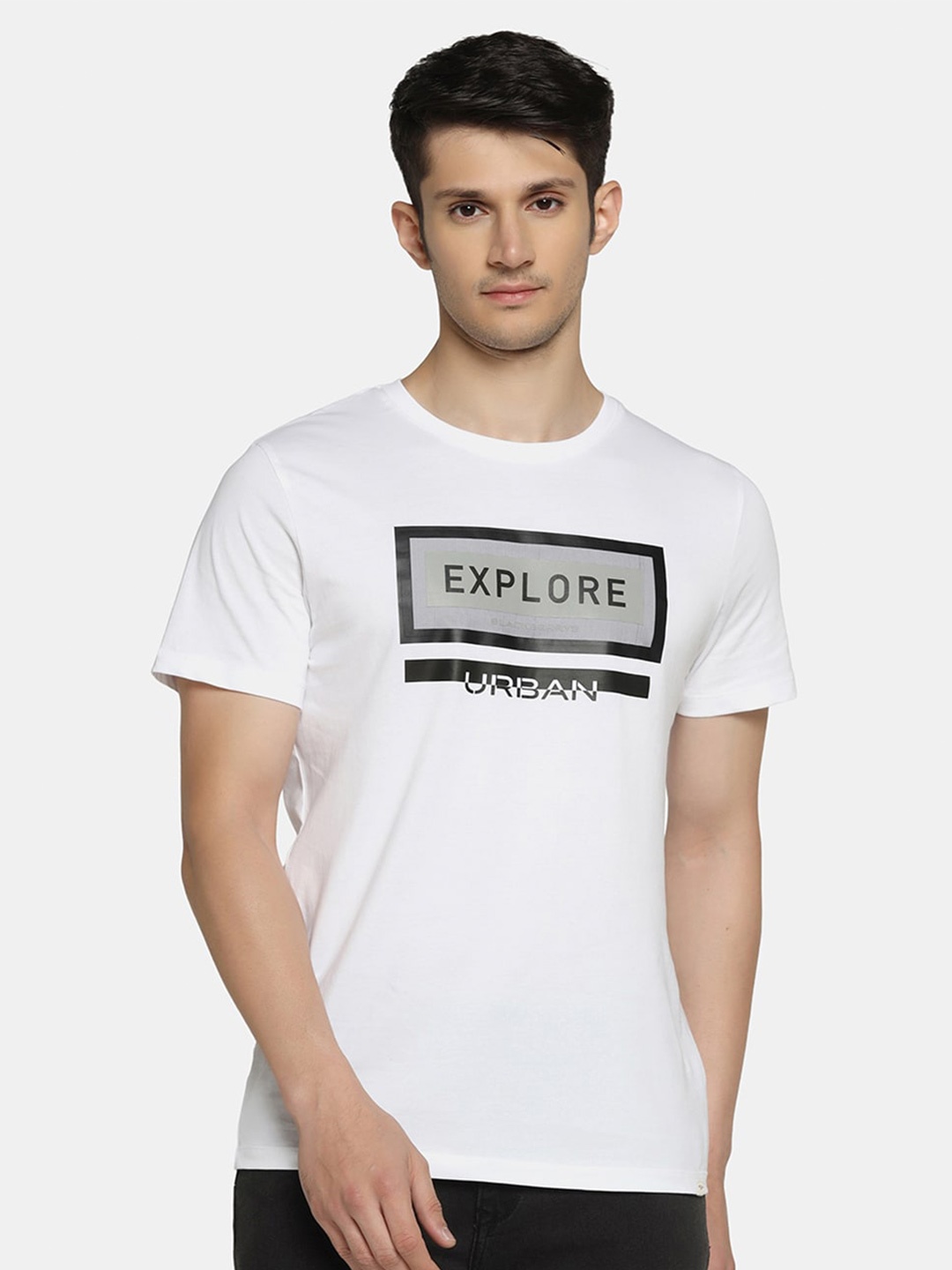 

Blackberrys Typography Printed Cotton Slim Fit T-shirt, White