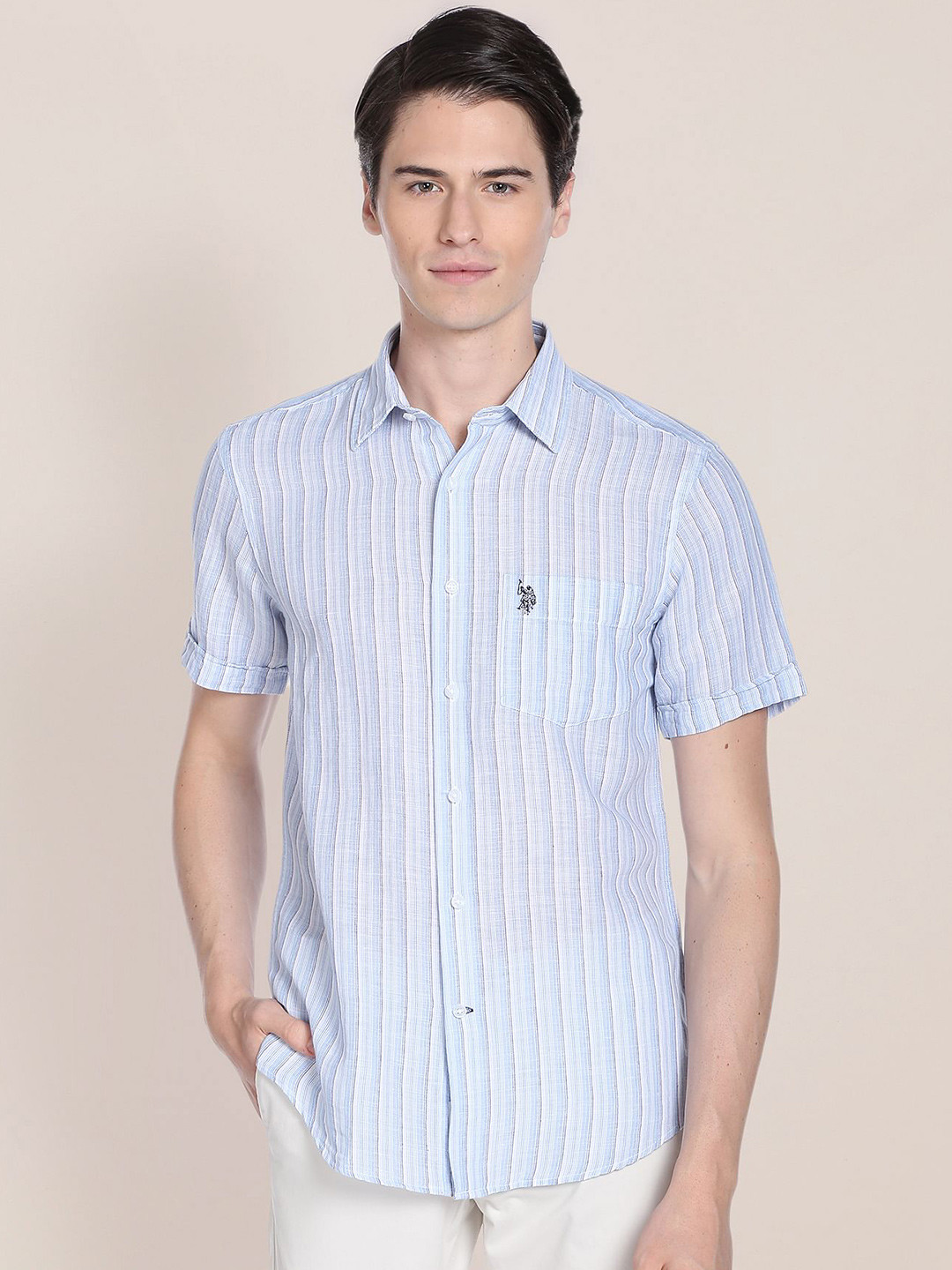 

U.S. Polo Assn. Striped Casual Shirt, Blue