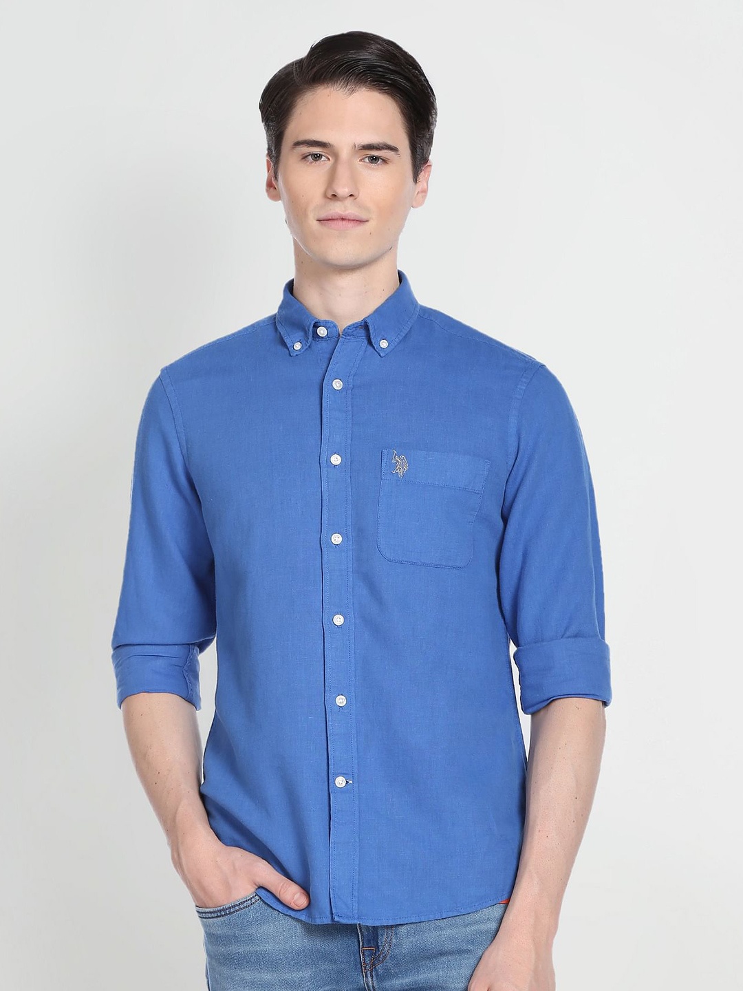 

U.S. Polo Assn. Denim Co. Button Down Collar Casual Shirt, Blue