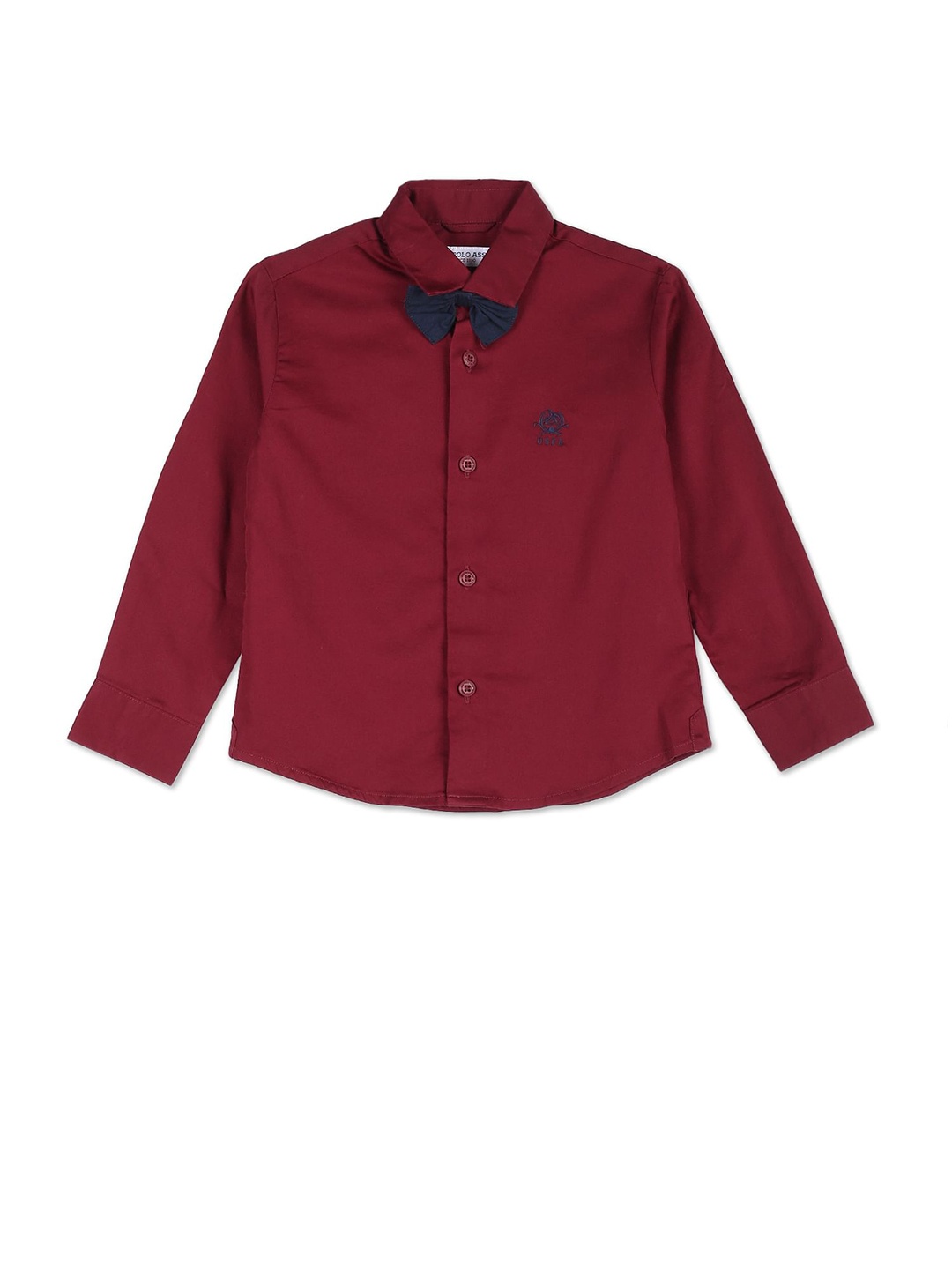 

U.S. Polo Assn. Kids Boys Spread Collar Pure Cotton Casual Shirt, Red