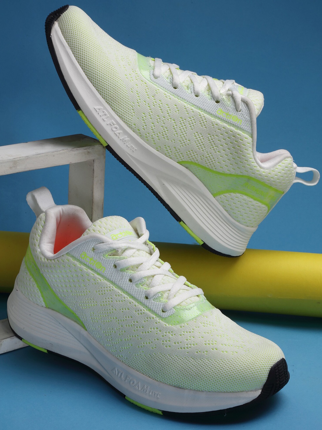 

Action Men Mesh Running Non-Marking LightWeight Air-Max Shoes, White