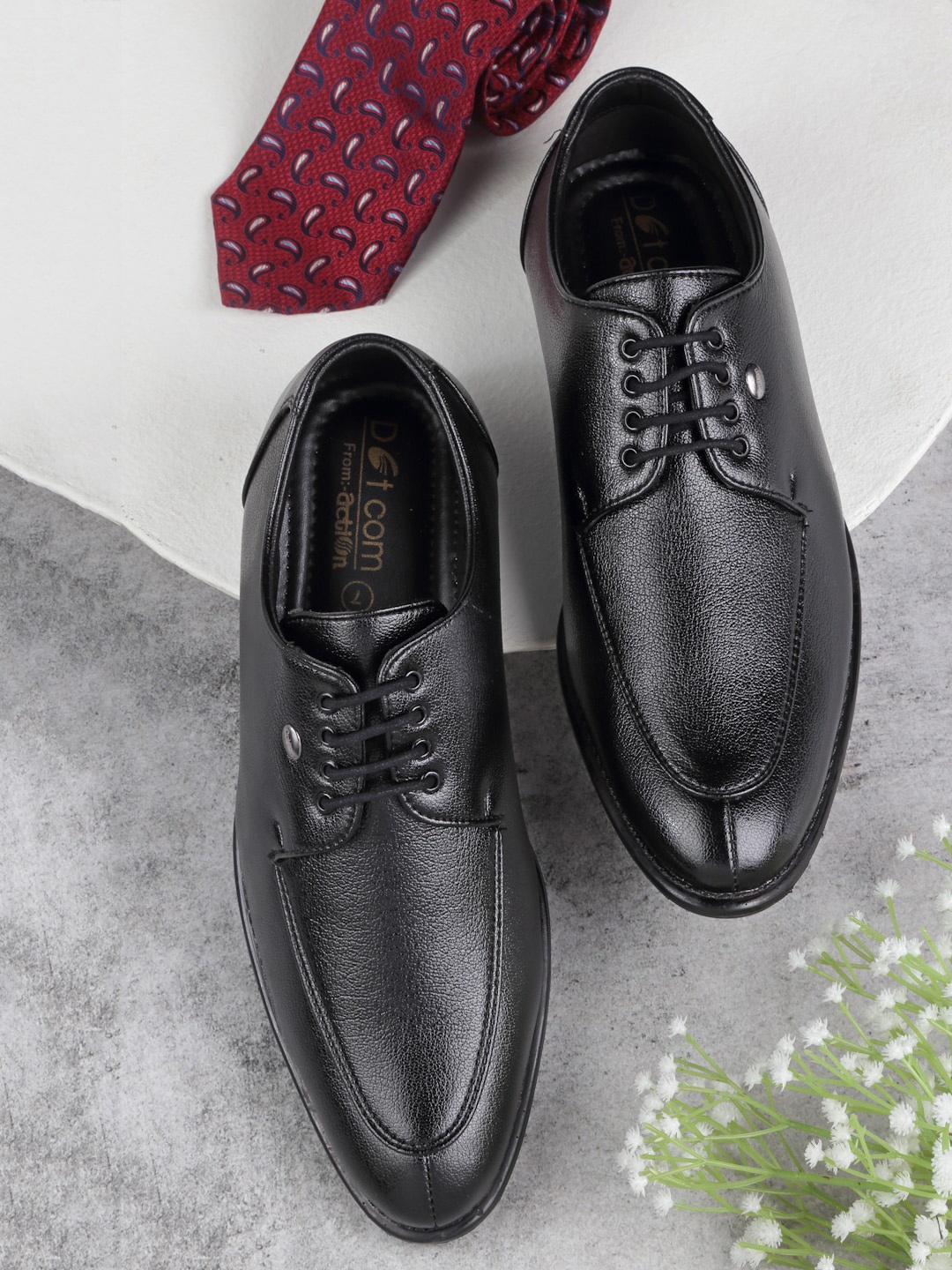 

Action Dotcom Men Lace-Up Formal Derbys, Black