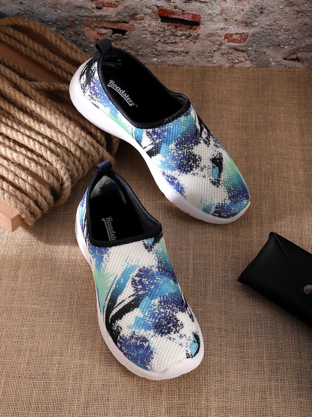 

Roadster Women Printed Slip-On Sneakers, White
