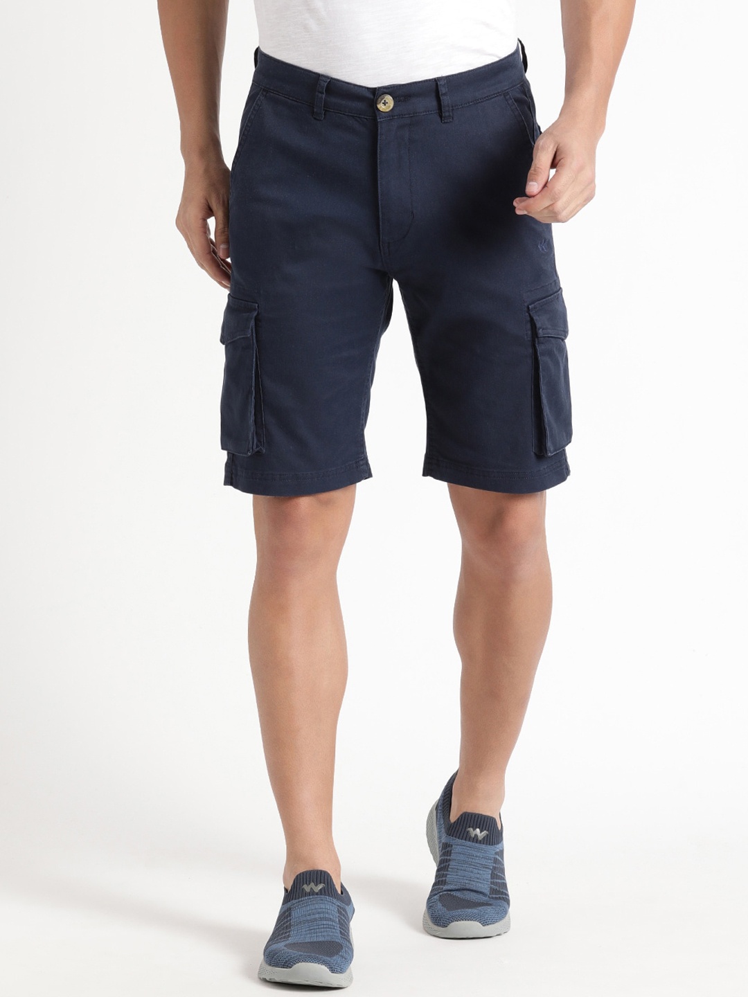 

Wildcraft Men Java Rapid Dry Cargo Shorts, Navy blue