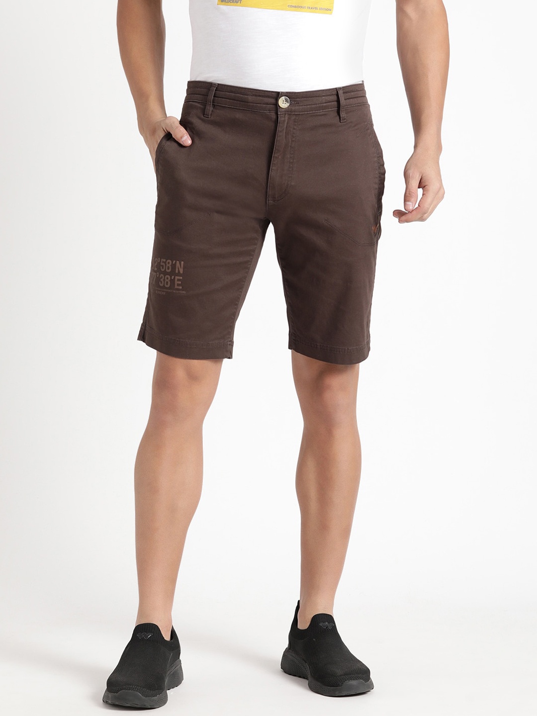 

Wildcraft Men Mid-Rise Rapid-Dry Outdoor Sports Shorts, Brown