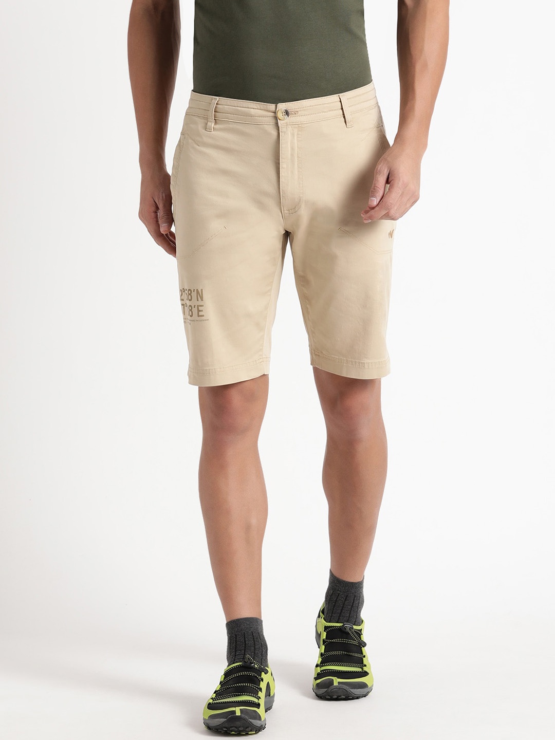 

Wildcraft Men Mid-Rise Rapid-Dry Outdoor Sports Shorts, Beige