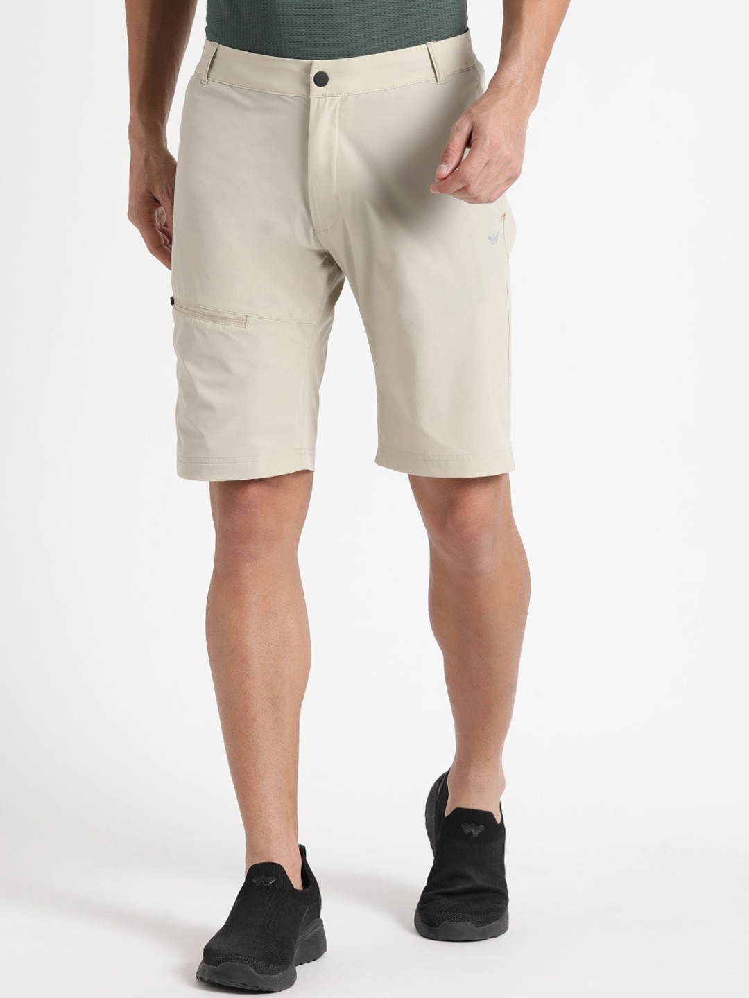 

Wildcraft Men Mid-Rise Rapid-Dry Anti Odour Outdoor Sports Shorts, Beige