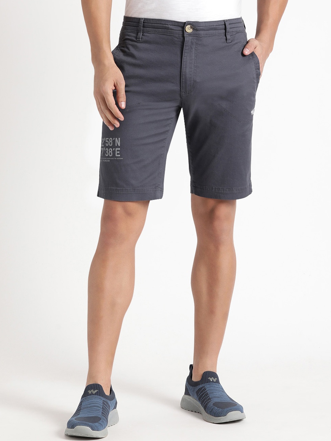 

Wildcraft Men Rapid-Dry Mid-Rise Outdoor Shorts, Navy blue