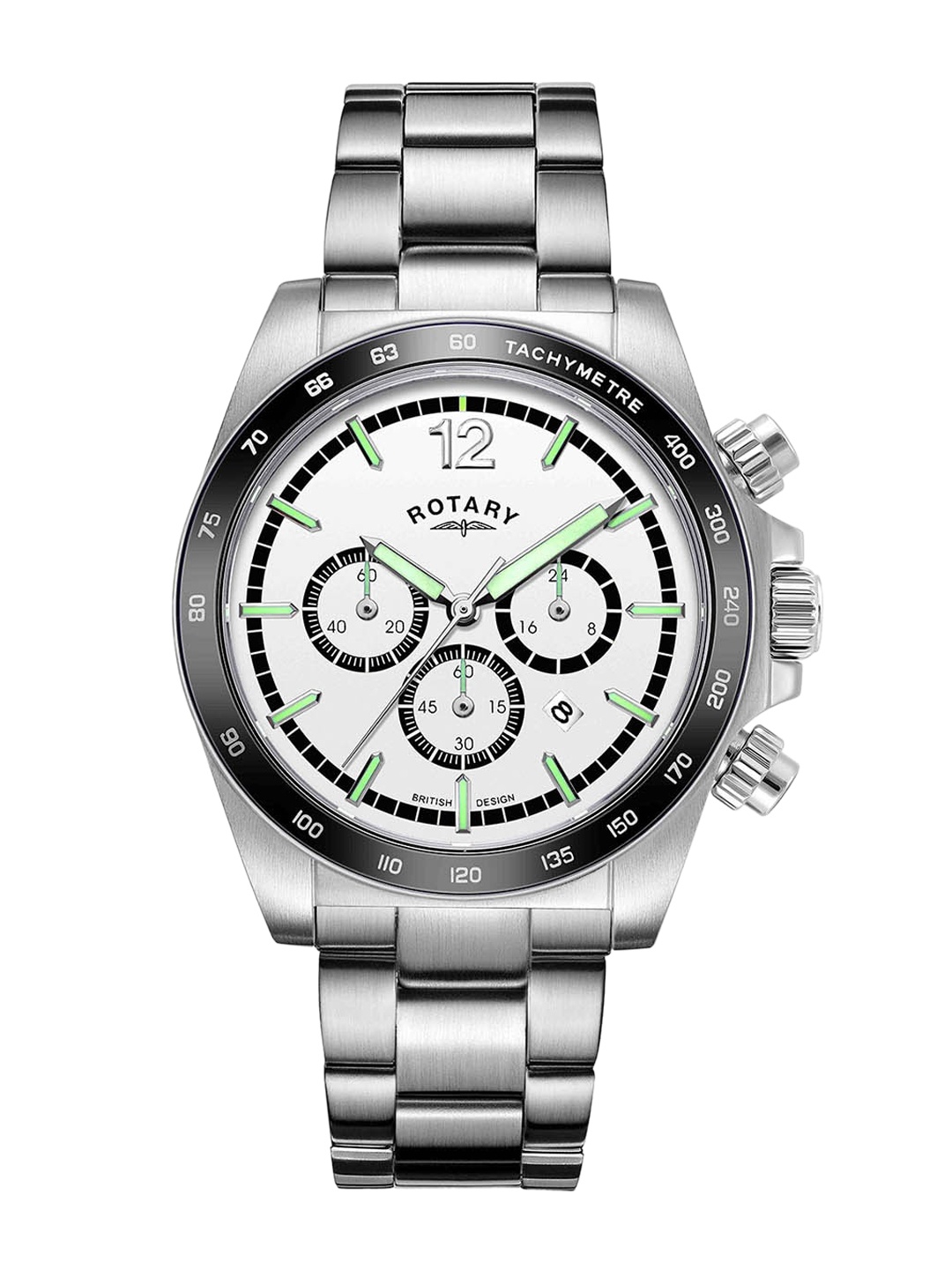 

Rotary Women Stainless Steel Bracelet Style Straps Analogue Watch GB05440/02, Silver