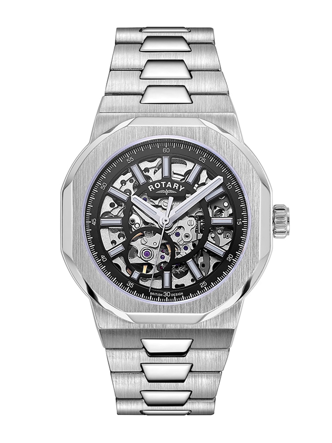 

Rotary Women Patterned Dial & Stainless Steel Straps Analogue Watch GB05415/04, Silver