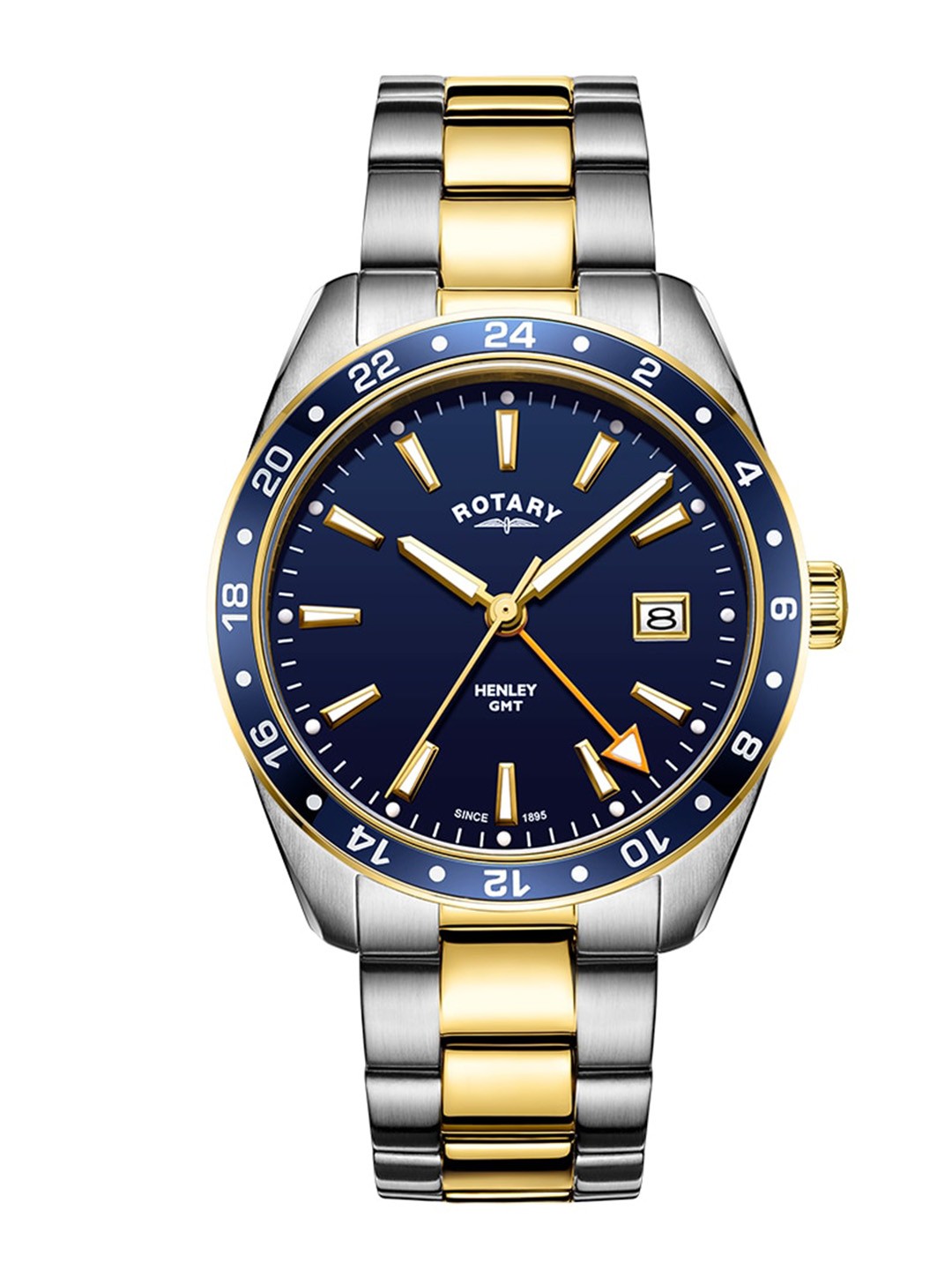 

Rotary Men Embellished Dial & Bracelet Style Straps Analogue Watch-GB05296/05, Silver