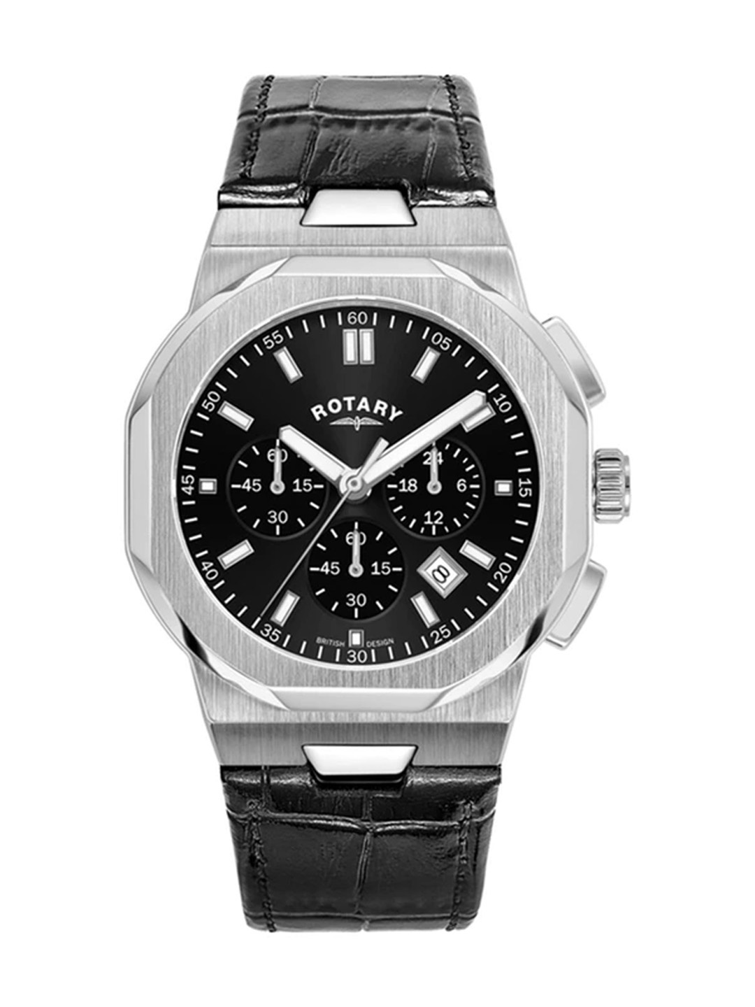 

Rotary Women Leather Textured Straps Analogue Watch GS05450/65, Black