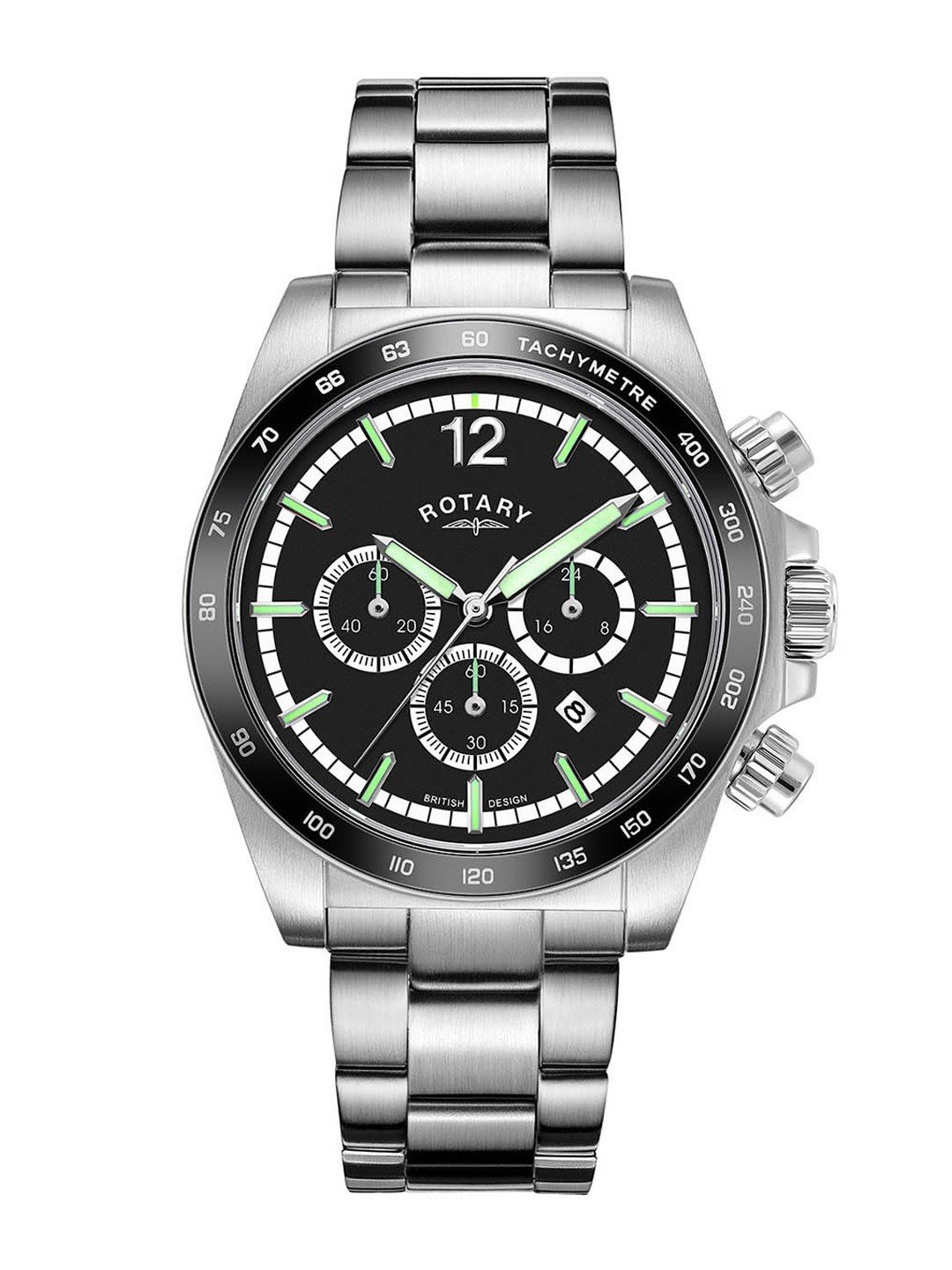 

Rotary Women Stainless Steel Bracelet Style Straps Analogue Watch GB05440/04, Silver