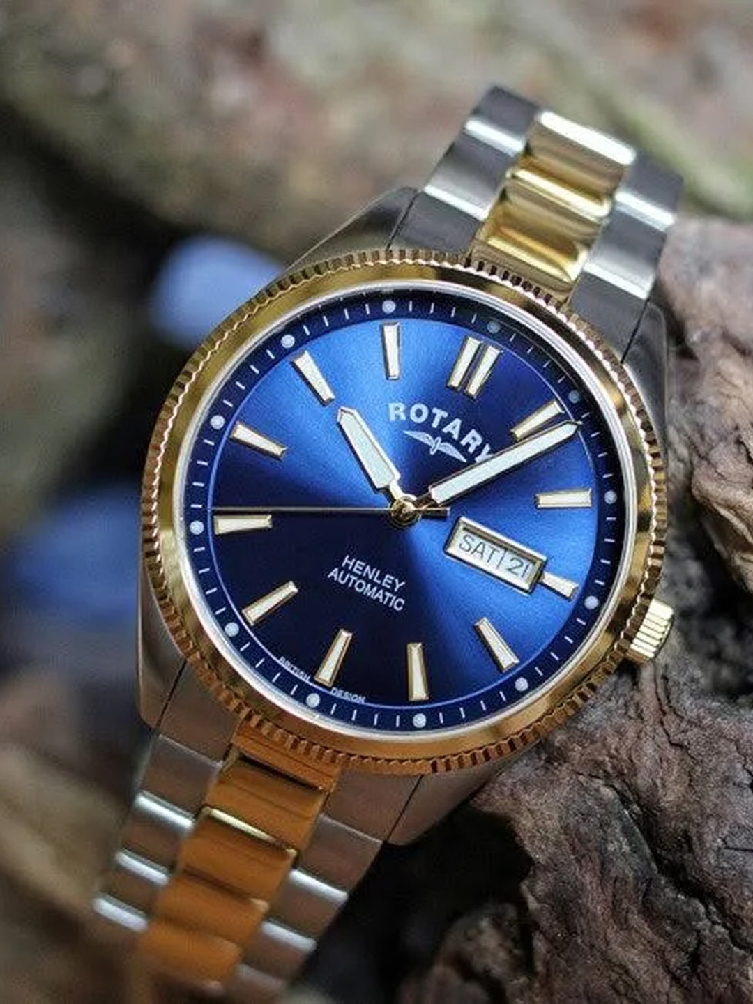 

Rotary Women Stainless Steel Bracelet Style Straps Analogue Watch-GB05381/05, Blue