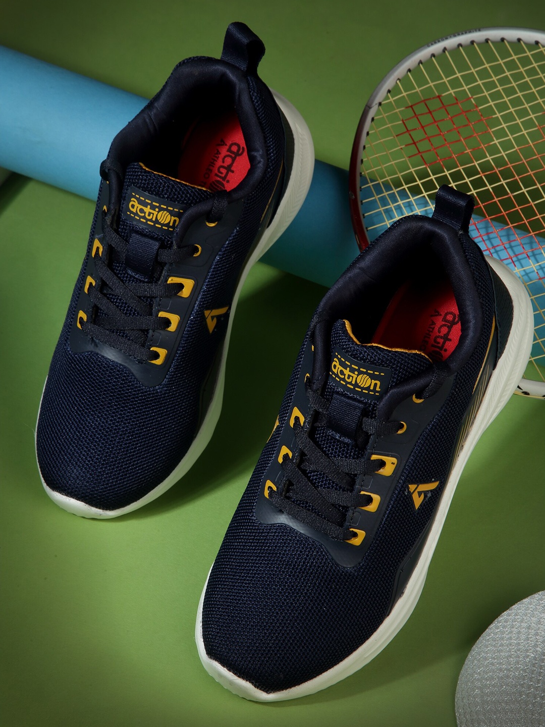 

Action Kids Mesh Running Non-Marking Sports Shoes, Navy blue