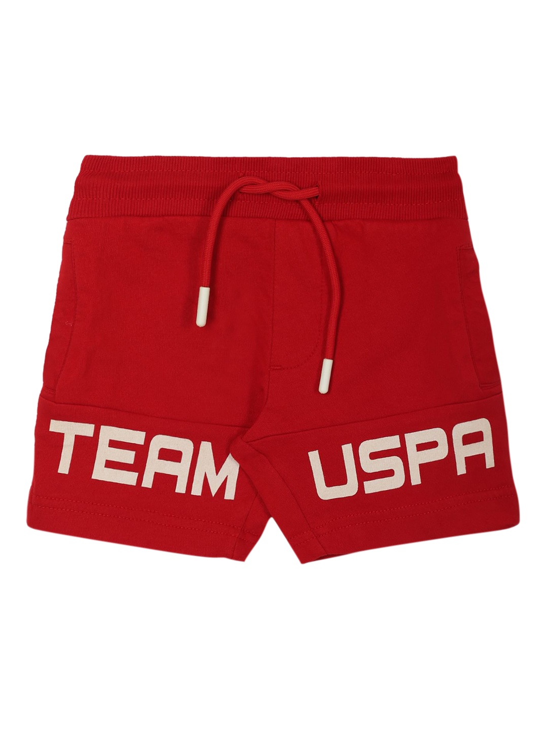 

U.S. Polo Assn. Kids Boys Typography Printed Shorts, Red