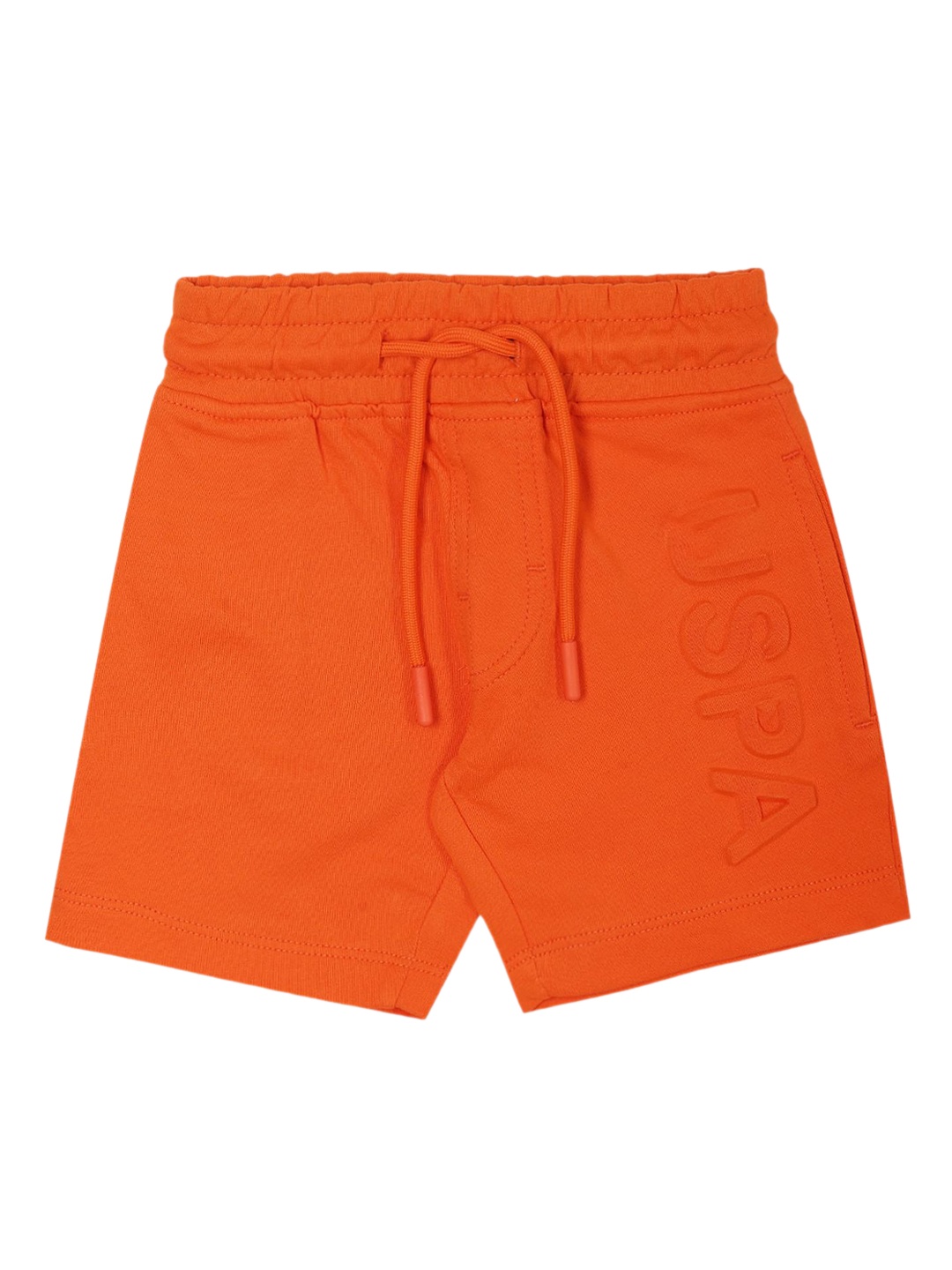 

U.S. Polo Assn. Kids Boys Cotton Mid-Rise Regular Fit Shorts, Orange