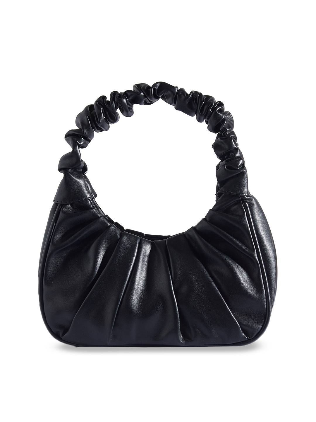 

THESTO One Handle Half Moon Hobo Bag, Black