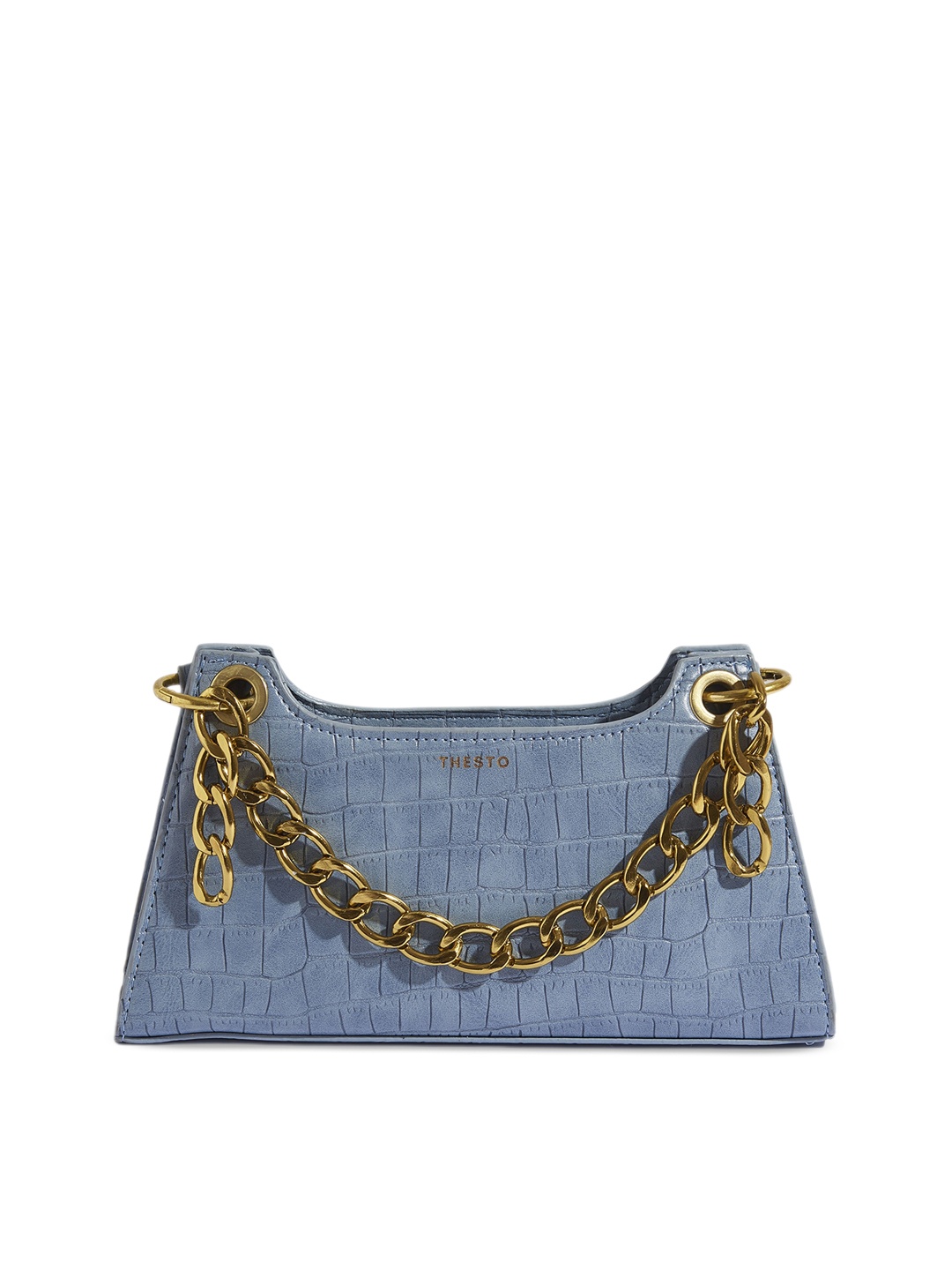 

THESTO Textured Structured Sling Bag, Blue