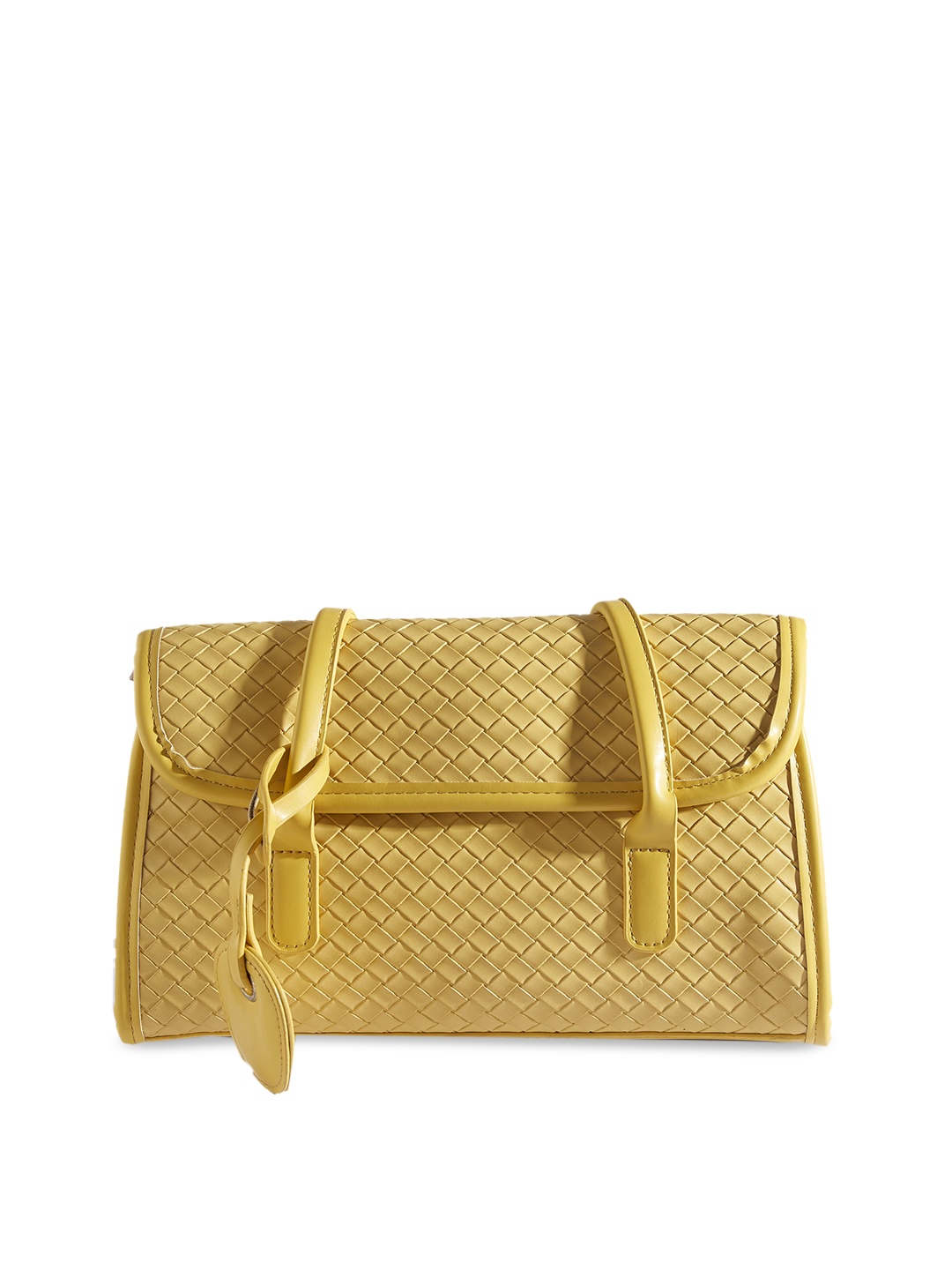 

THESTO Textured Structured Sling Bag, Yellow