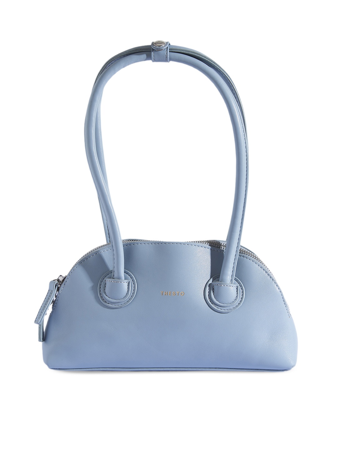 

THESTO Textured Structured Shoulder Bag, Blue