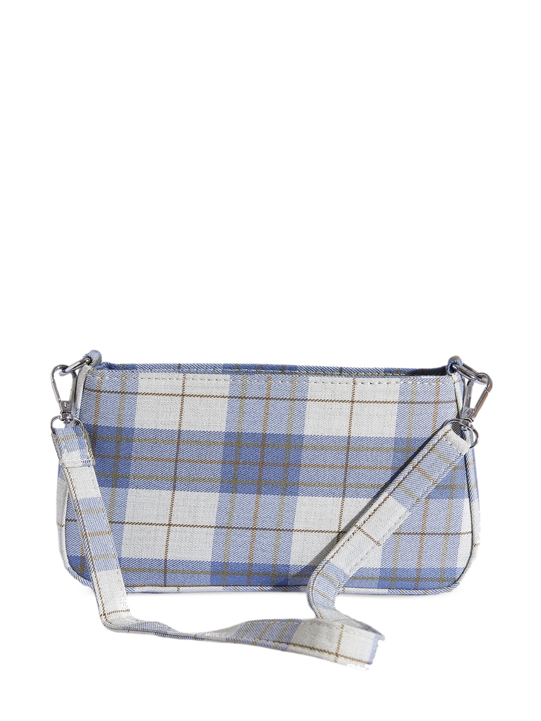 

THESTO Checked Structured Handheld Bag, Blue